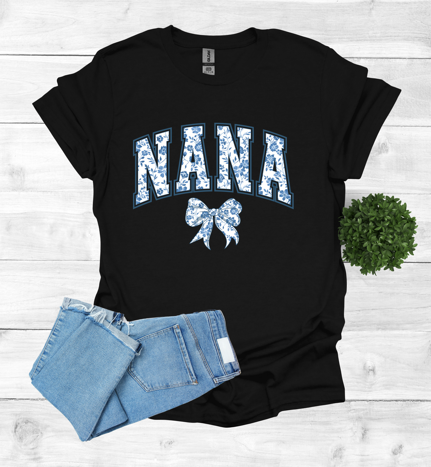 Nana Chinoiserie Blue Coquette T-Shirt
