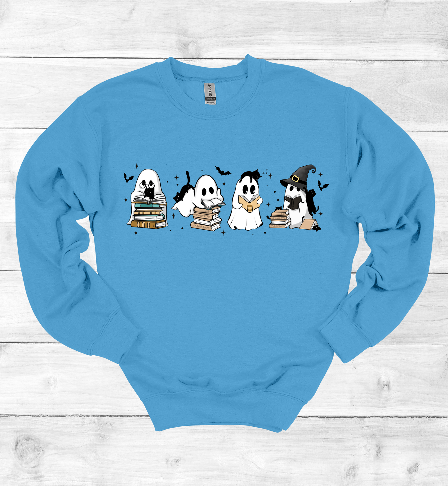 Halloween Ghost Reading Books Sweatshirt