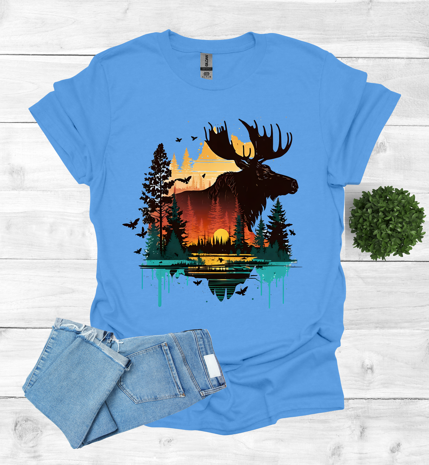 Colorful Moose T-Shirt
