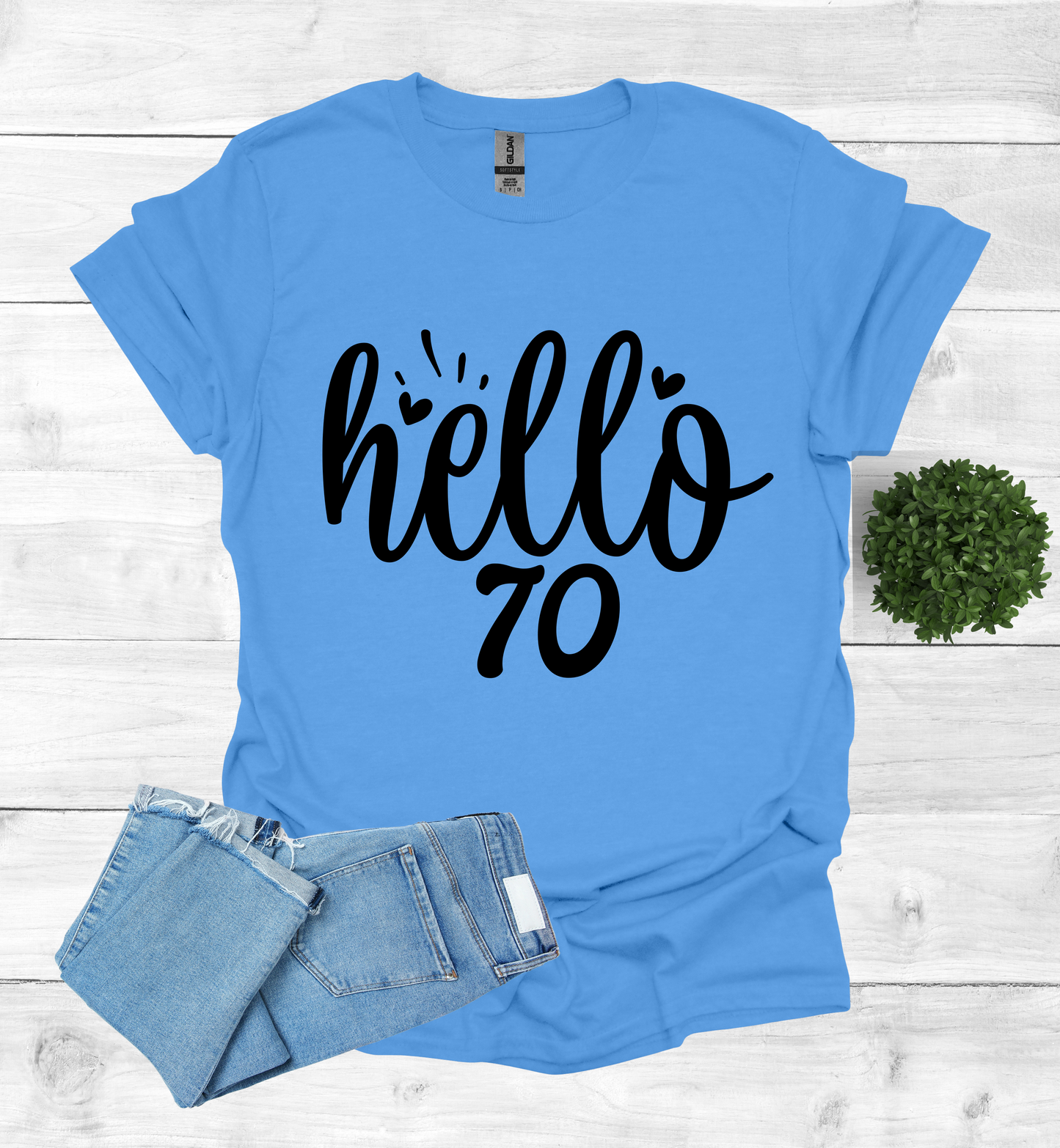 Hello 70 Birthday Shirt