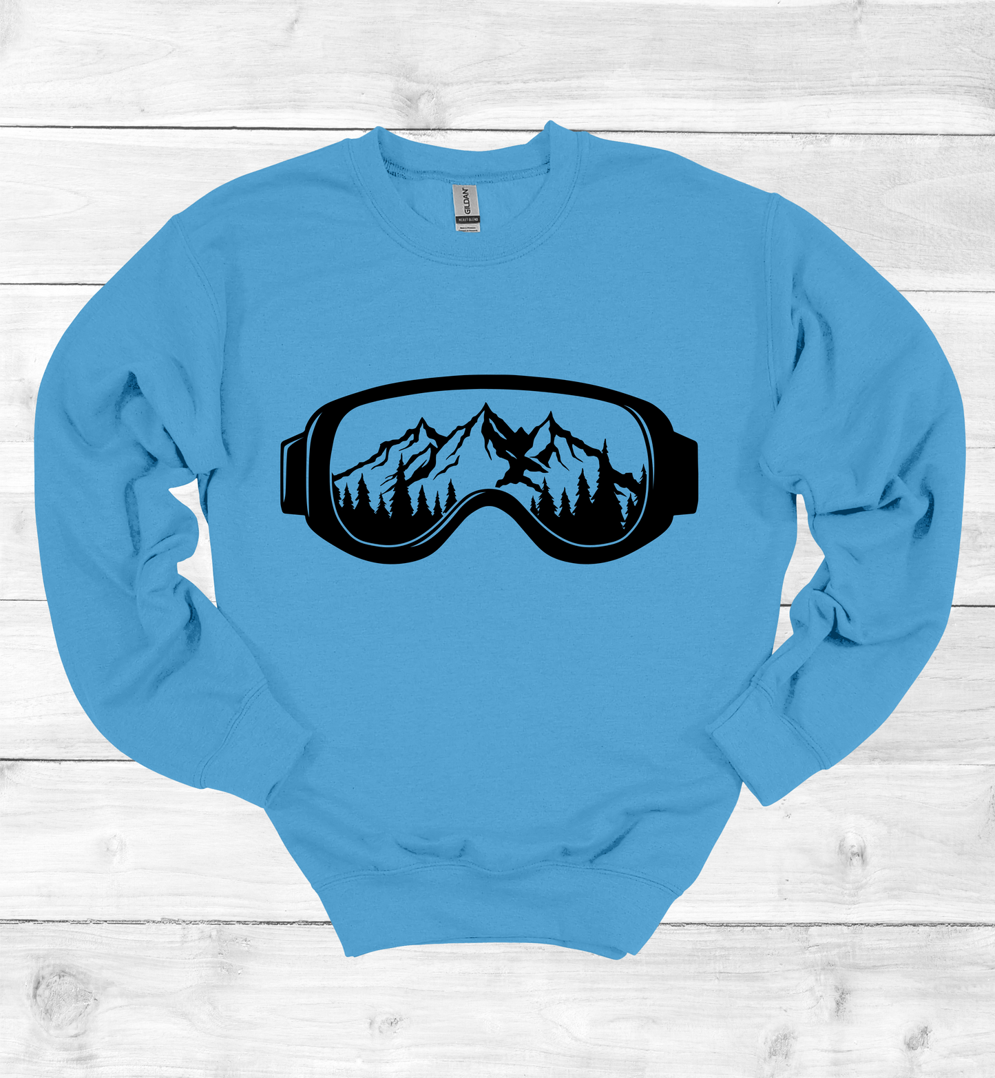 Snow Goggles Mountain Scene Sweatshirt