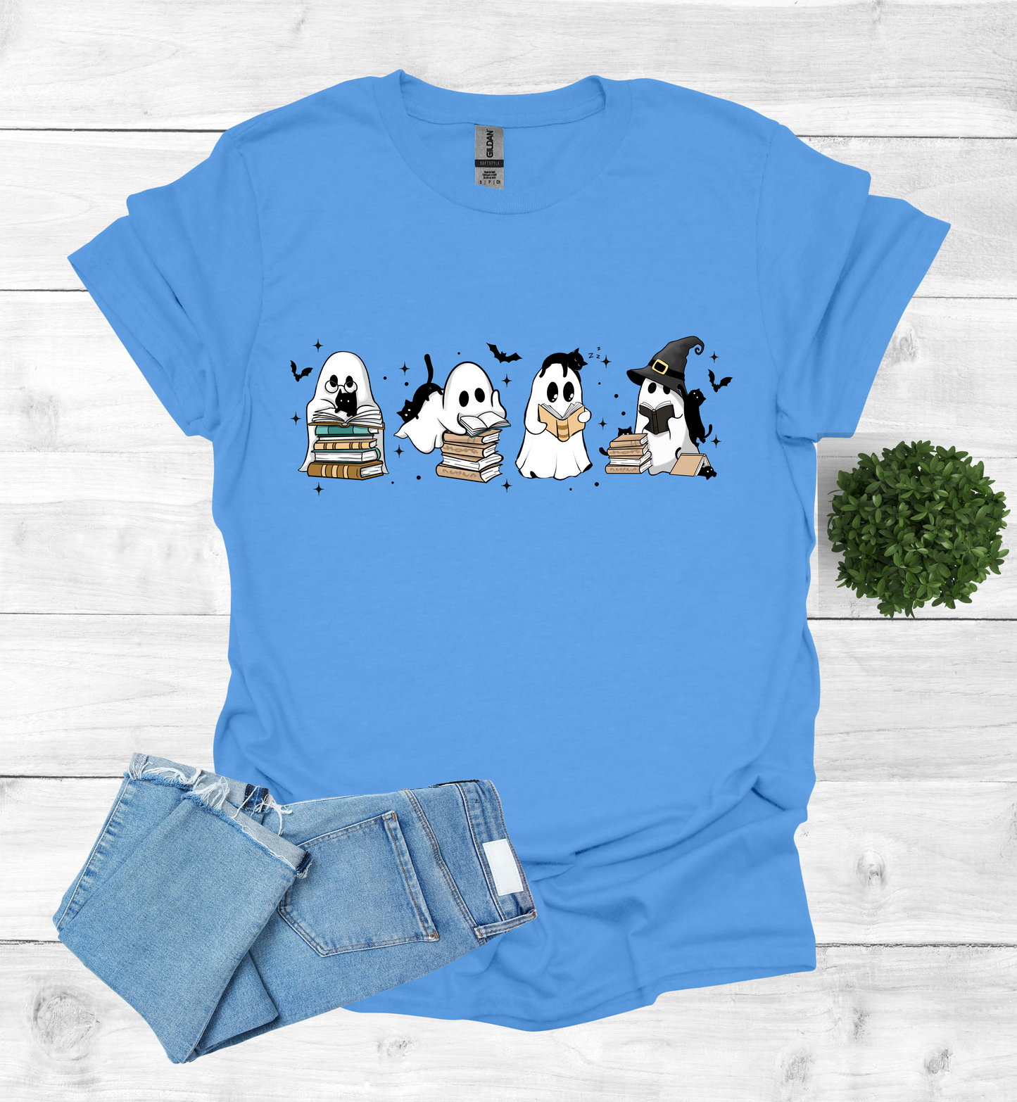 Ghost Reading Books Shirt