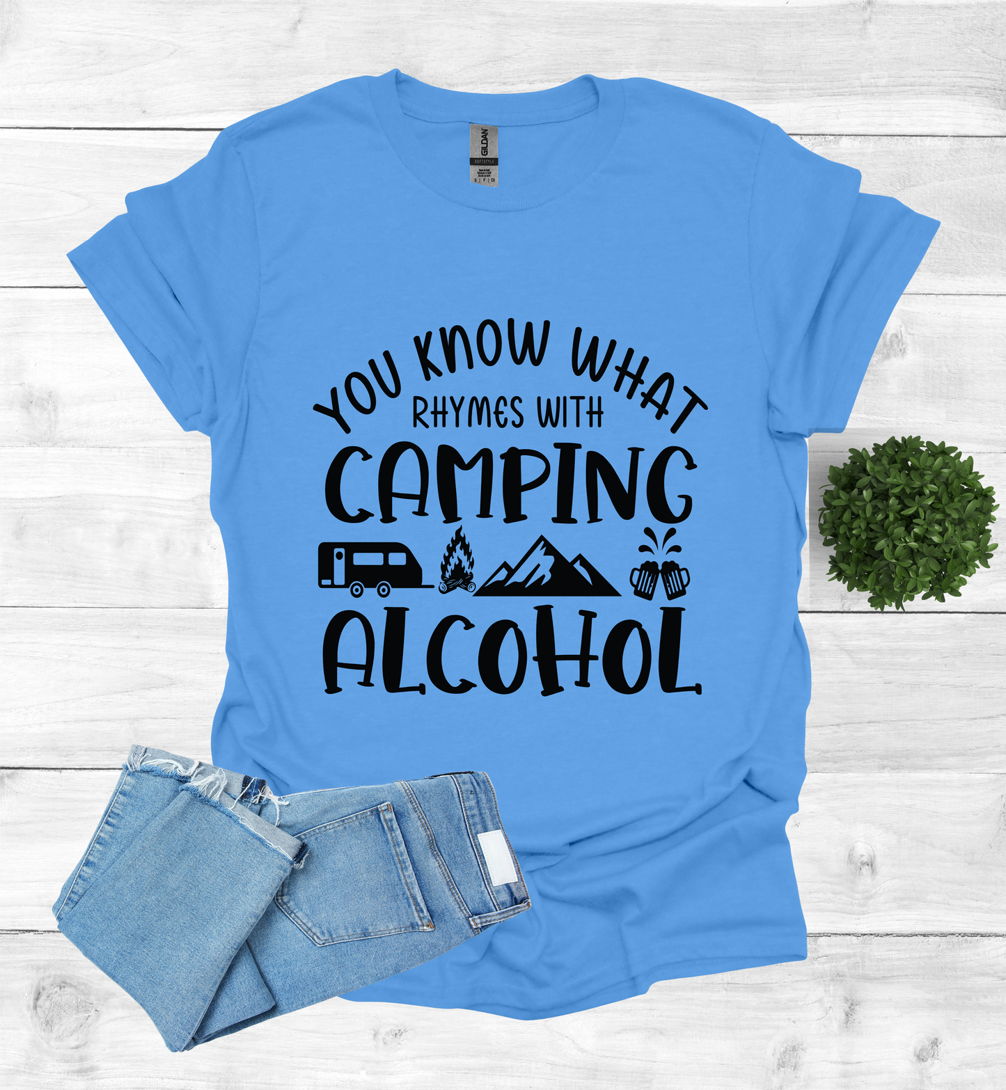 Camping Rhymes with Alcohol Shirt