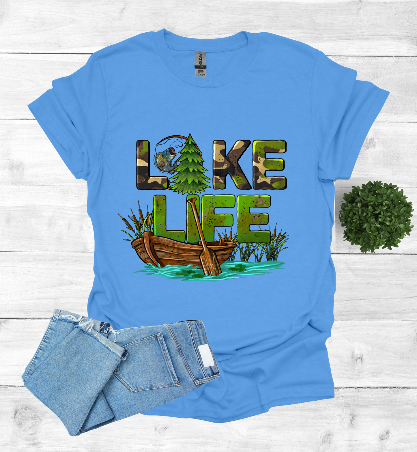 Lake Life with boat and paddle Shirt