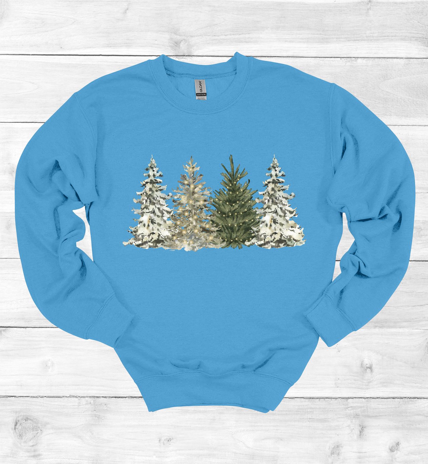 Water Color Christmas Trees Sweatshirt