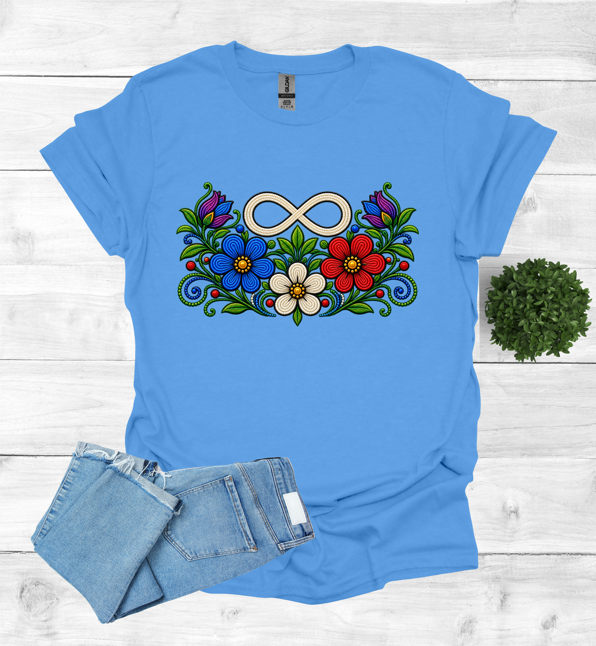 Métis Symbol with flowers T-Shirt