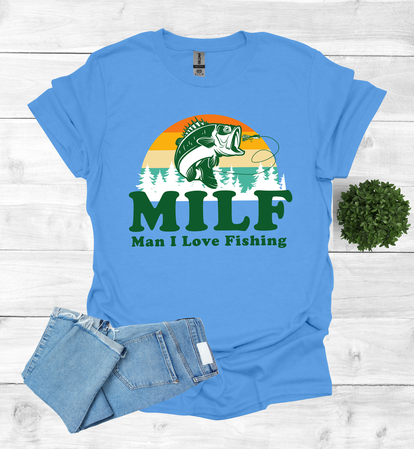 Vintage design MILF man I love fishing