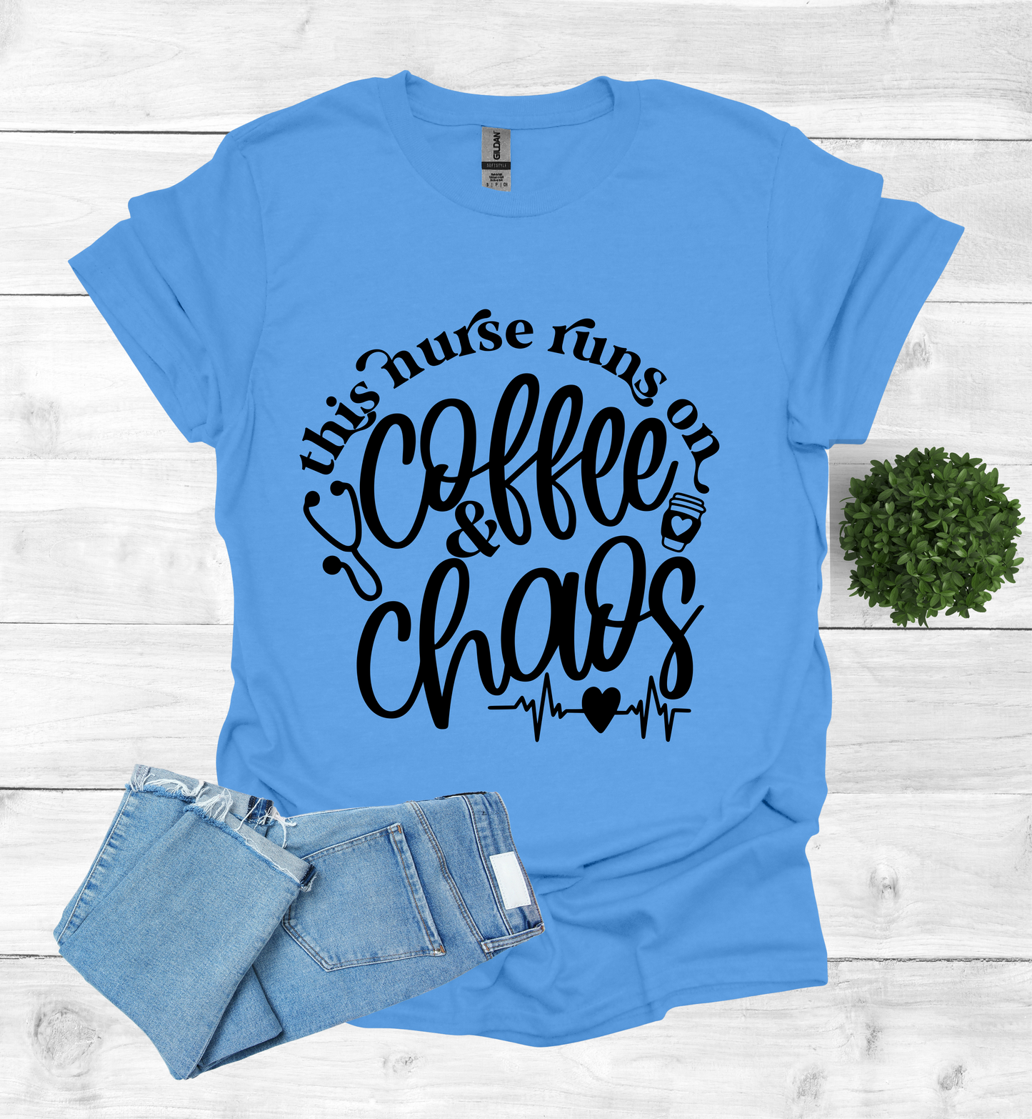 This Nurse Runs on Coffee and Chaos Shirt