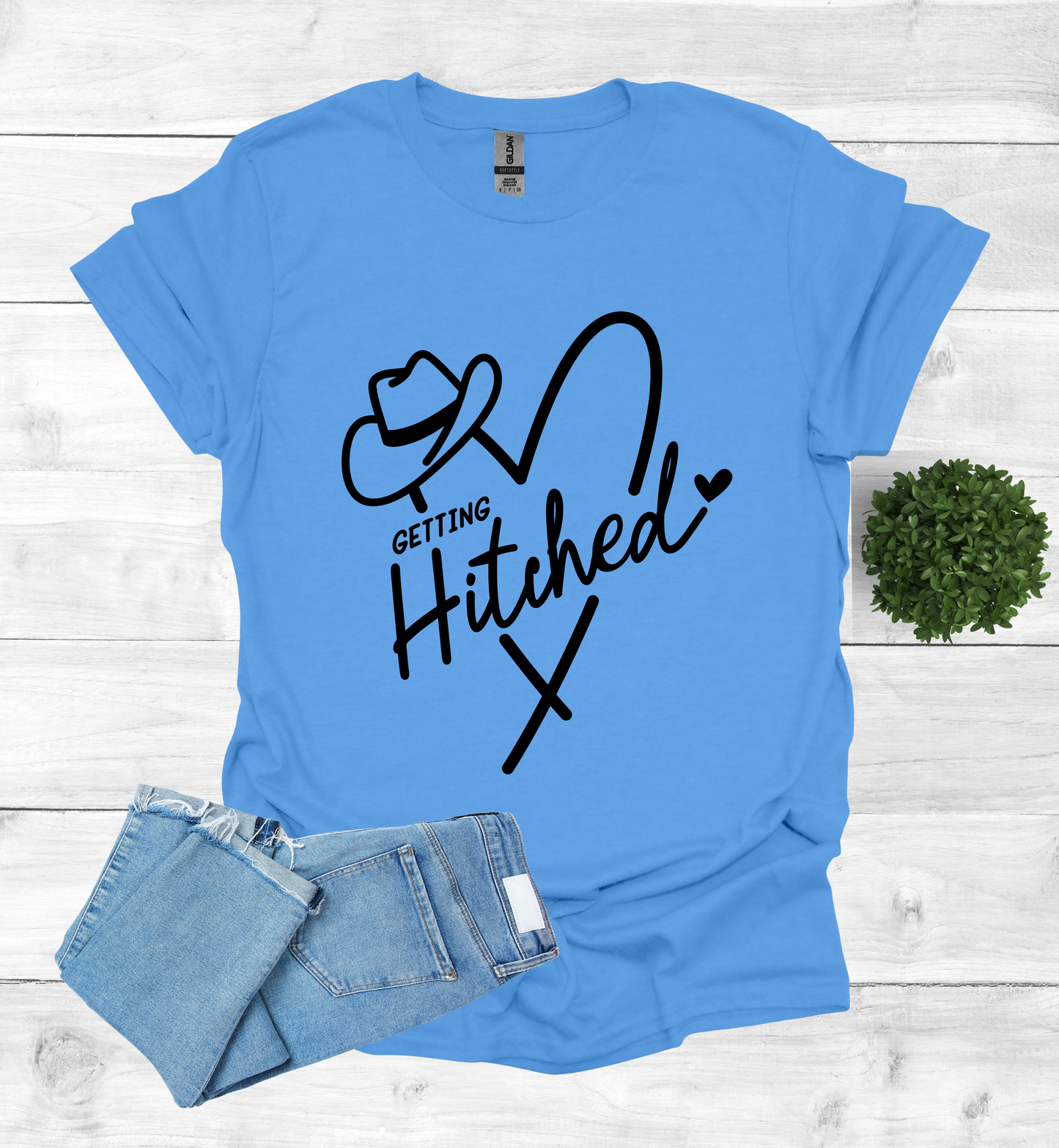 Getting Hitched and Heart shape and cowboy hat