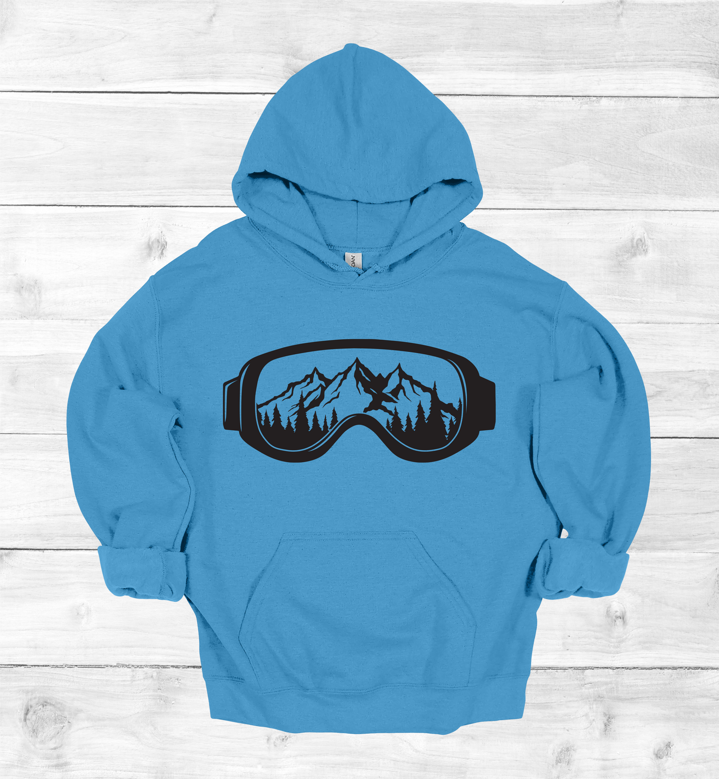 Snow Goggles Mountain Scene Hoodie