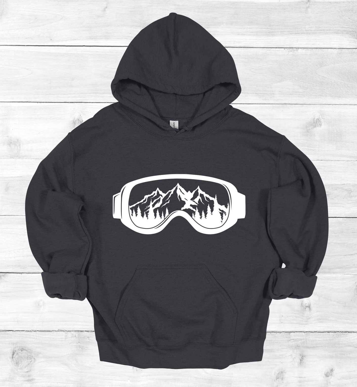Snow Goggles Mountain Scene Hoodie