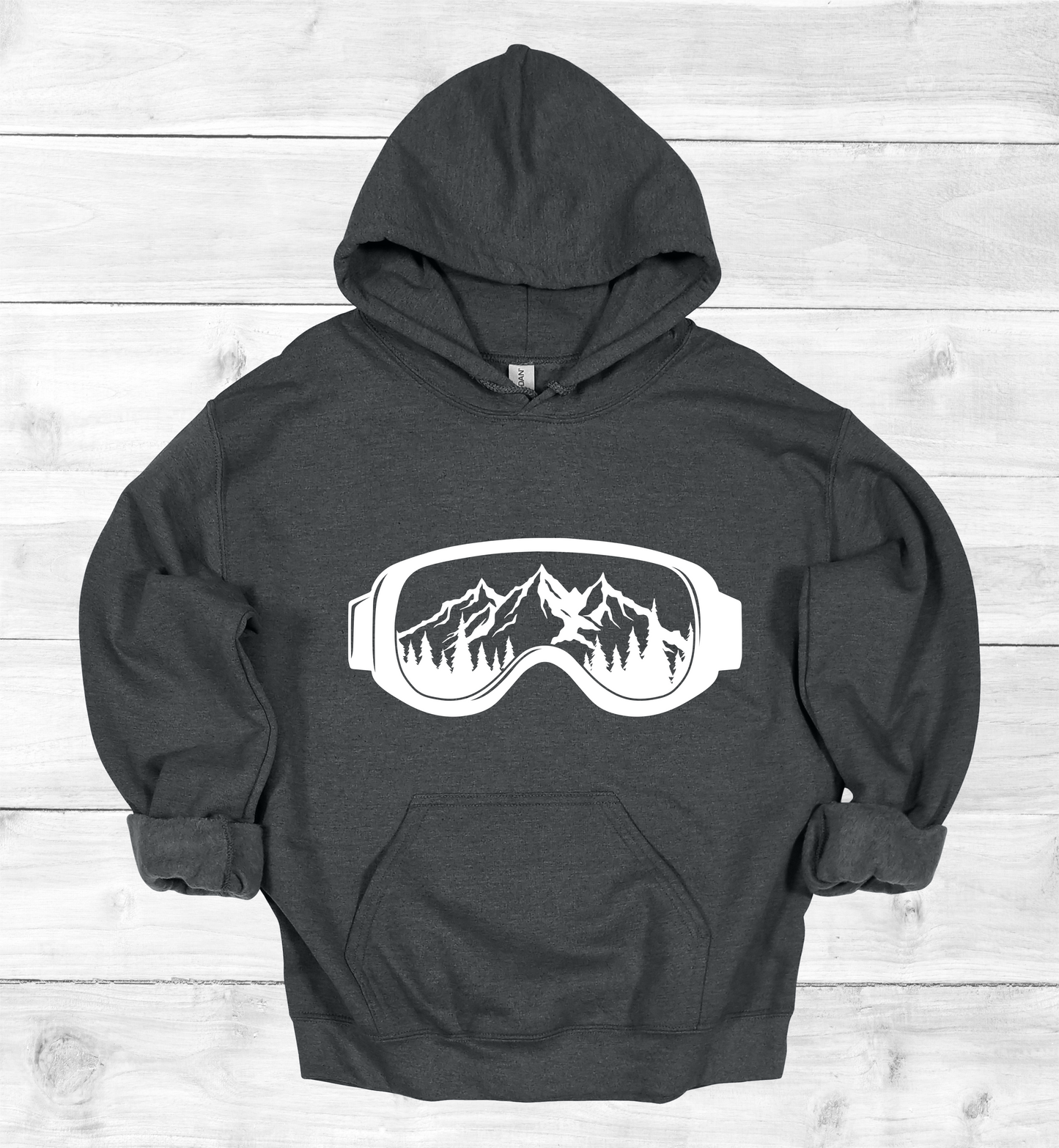 Snow Goggles Mountain Scene Hoodie