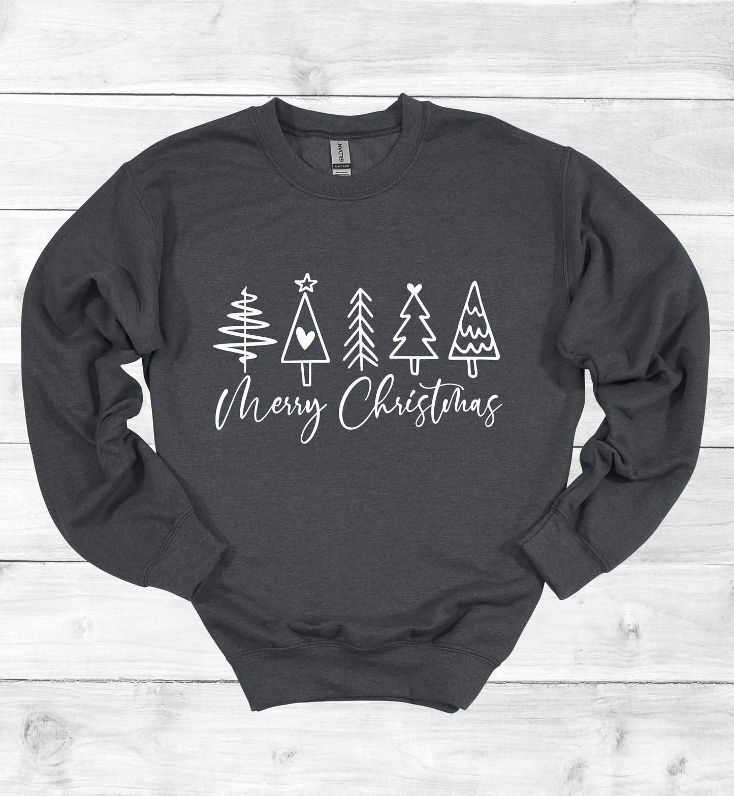 Merry Christmas and Trees Sweatshirt
