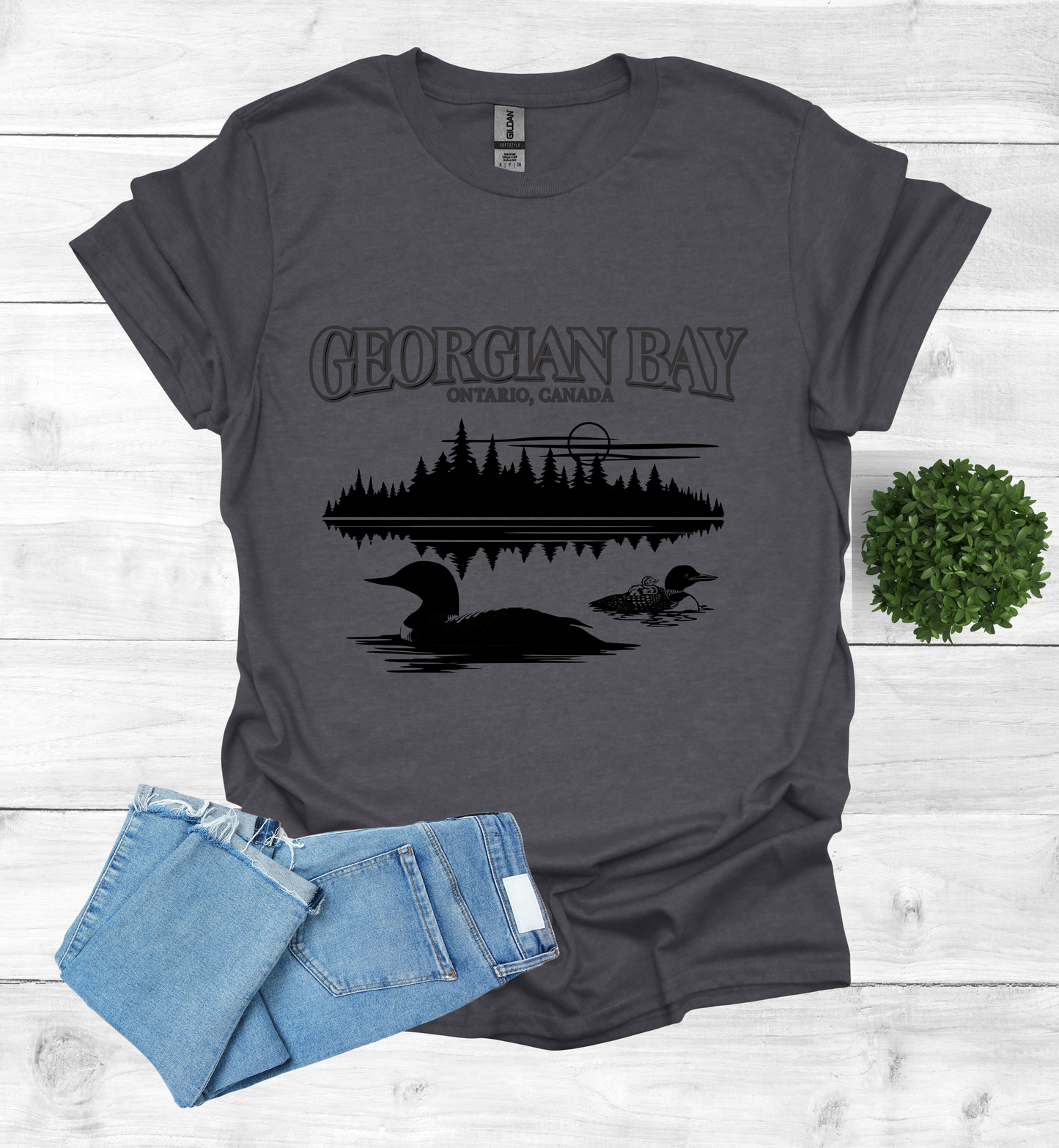 Georgian Bay with Loons T-Shirt
