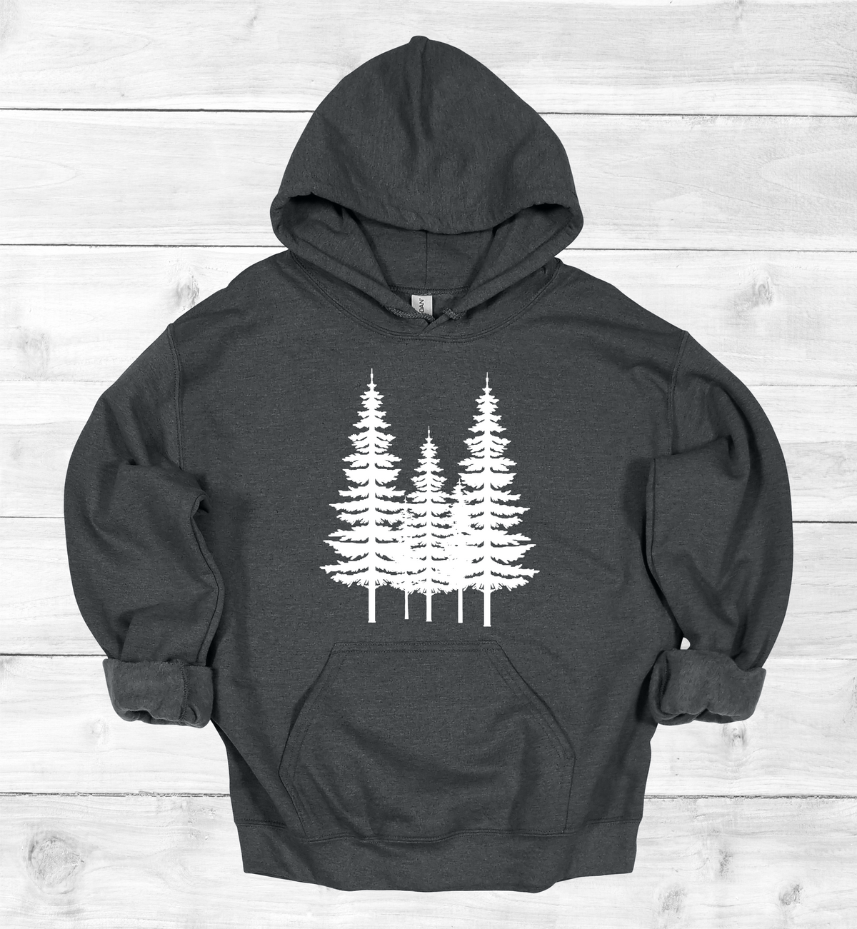 Forest Pine trees and single tree on the arms Sweatshirt