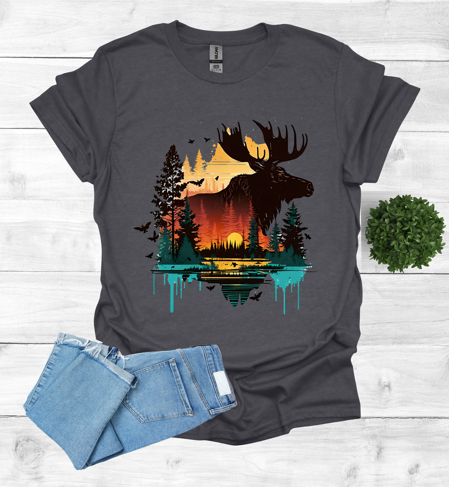 Colorful Moose T-Shirt