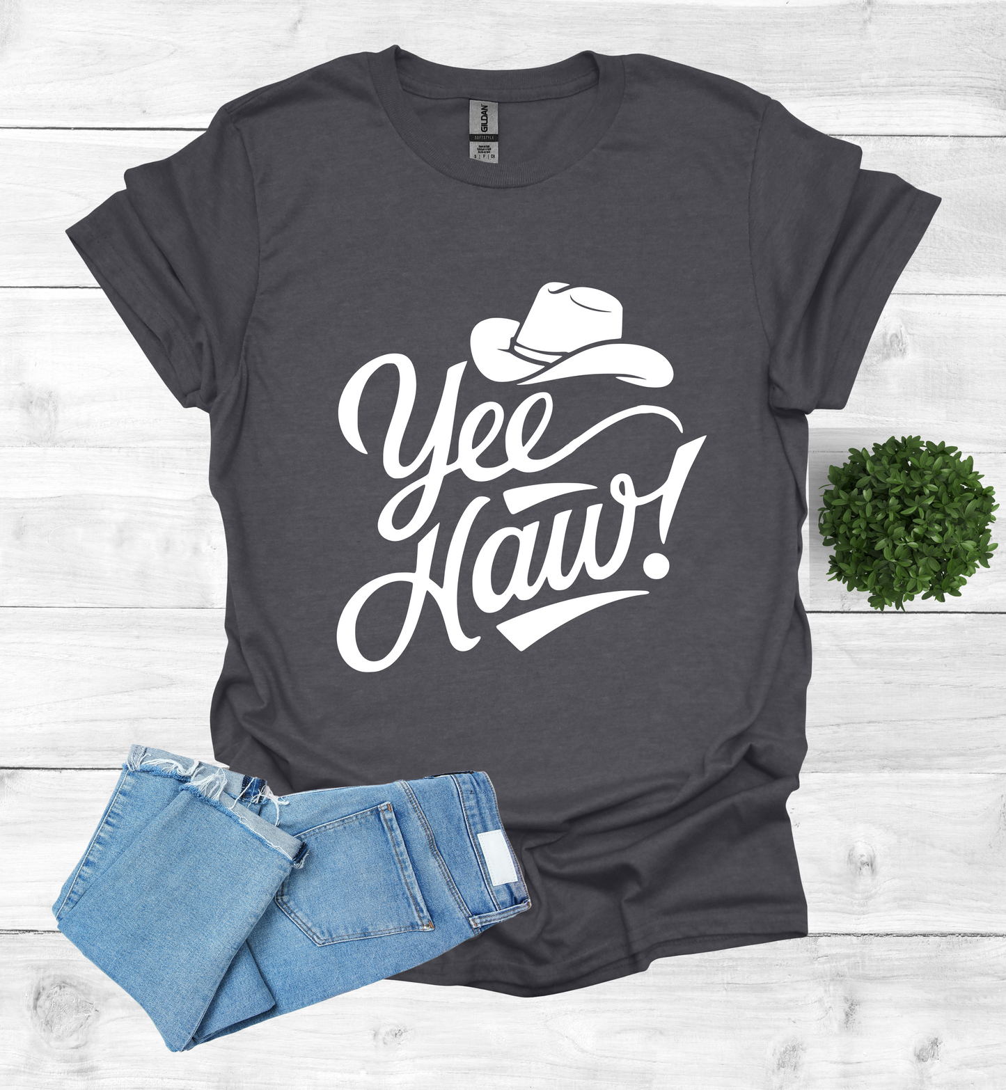 YEE HAW With A Cowboy Hat Shirt