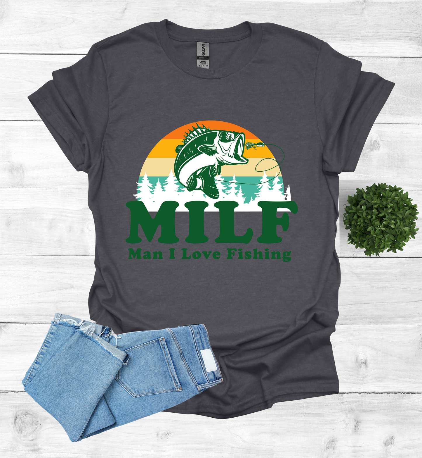 Vintage design MILF man I love fishing