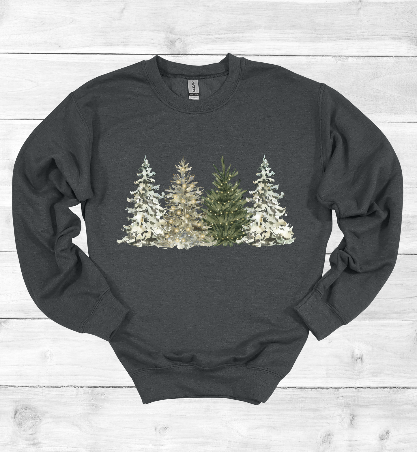 Water Color Christmas Trees Sweatshirt