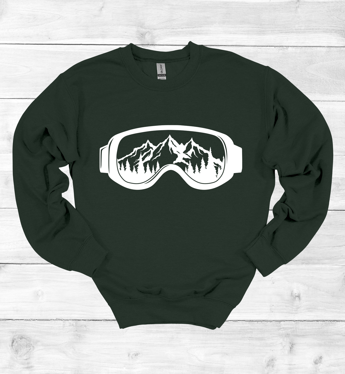Snow Goggles Mountain Scene Sweatshirt