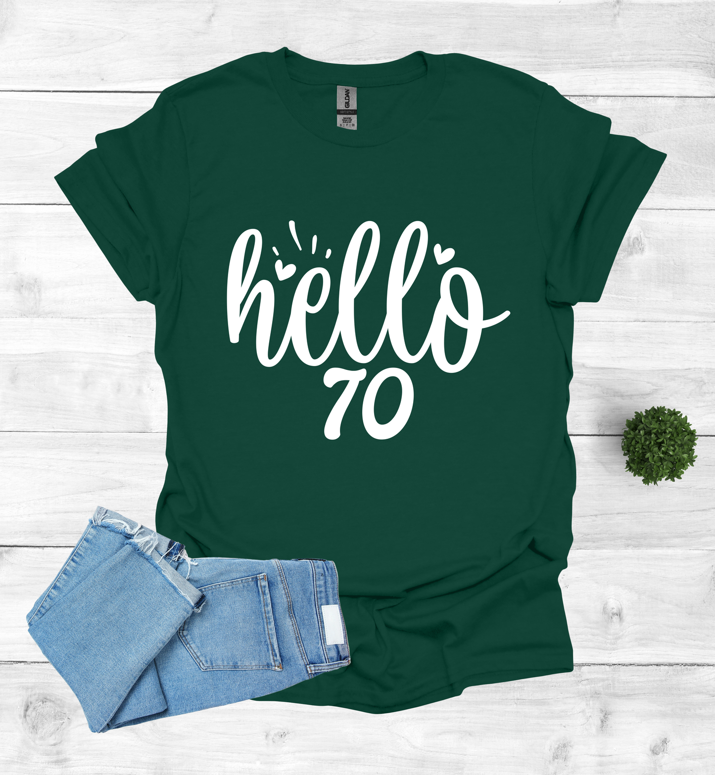 Hello 70 Birthday Shirt