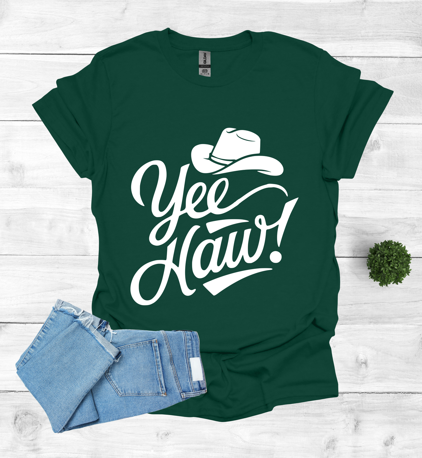 YEE HAW With A Cowboy Hat Shirt