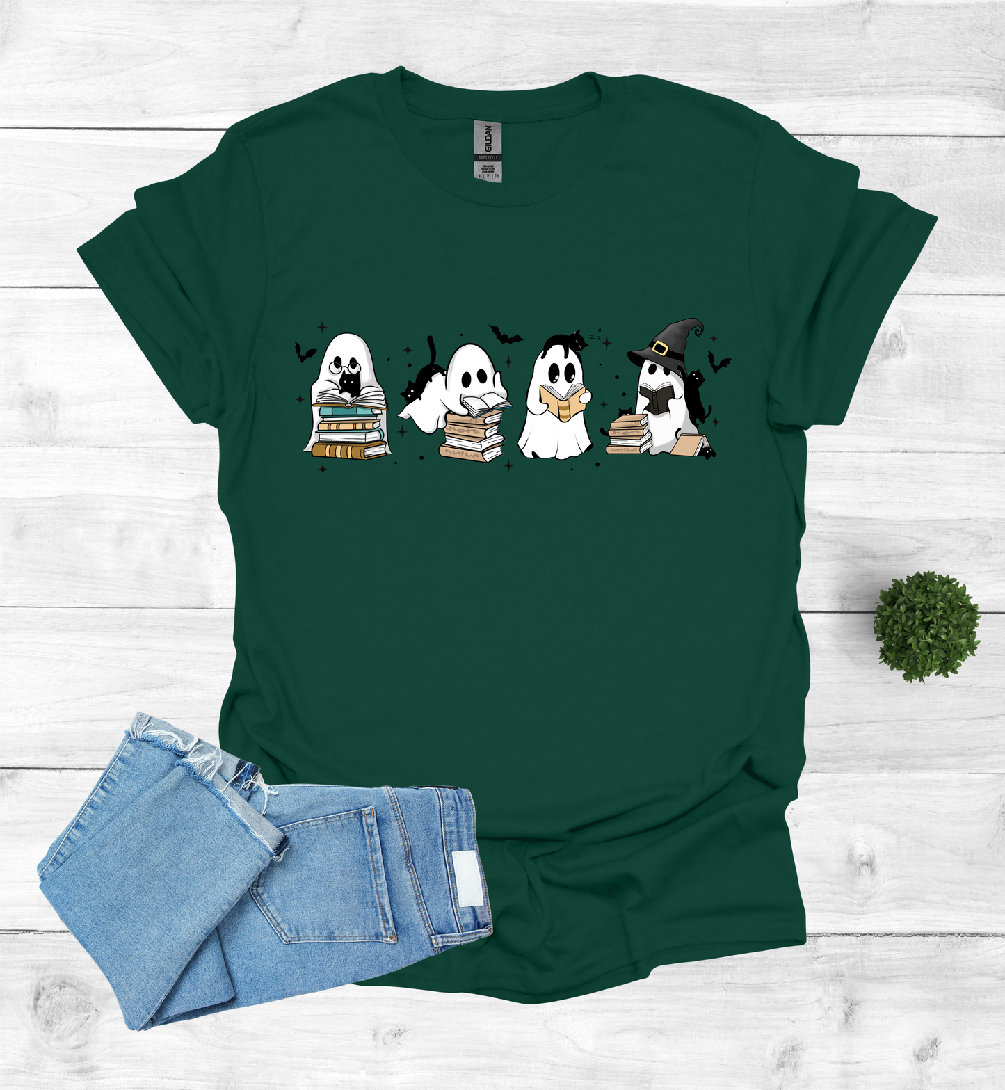 Ghost Reading Books Shirt