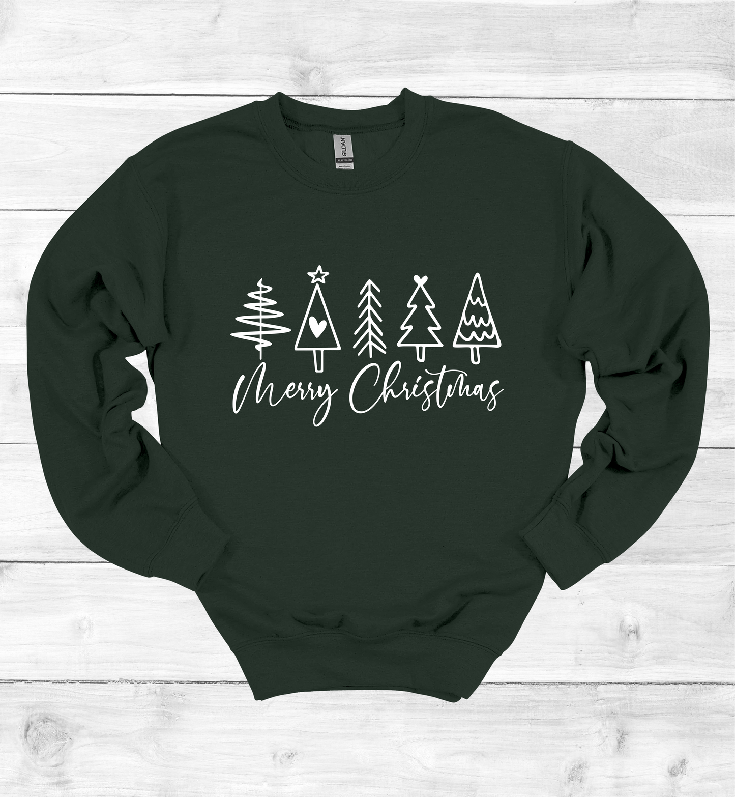 Merry Christmas and Trees Sweatshirt