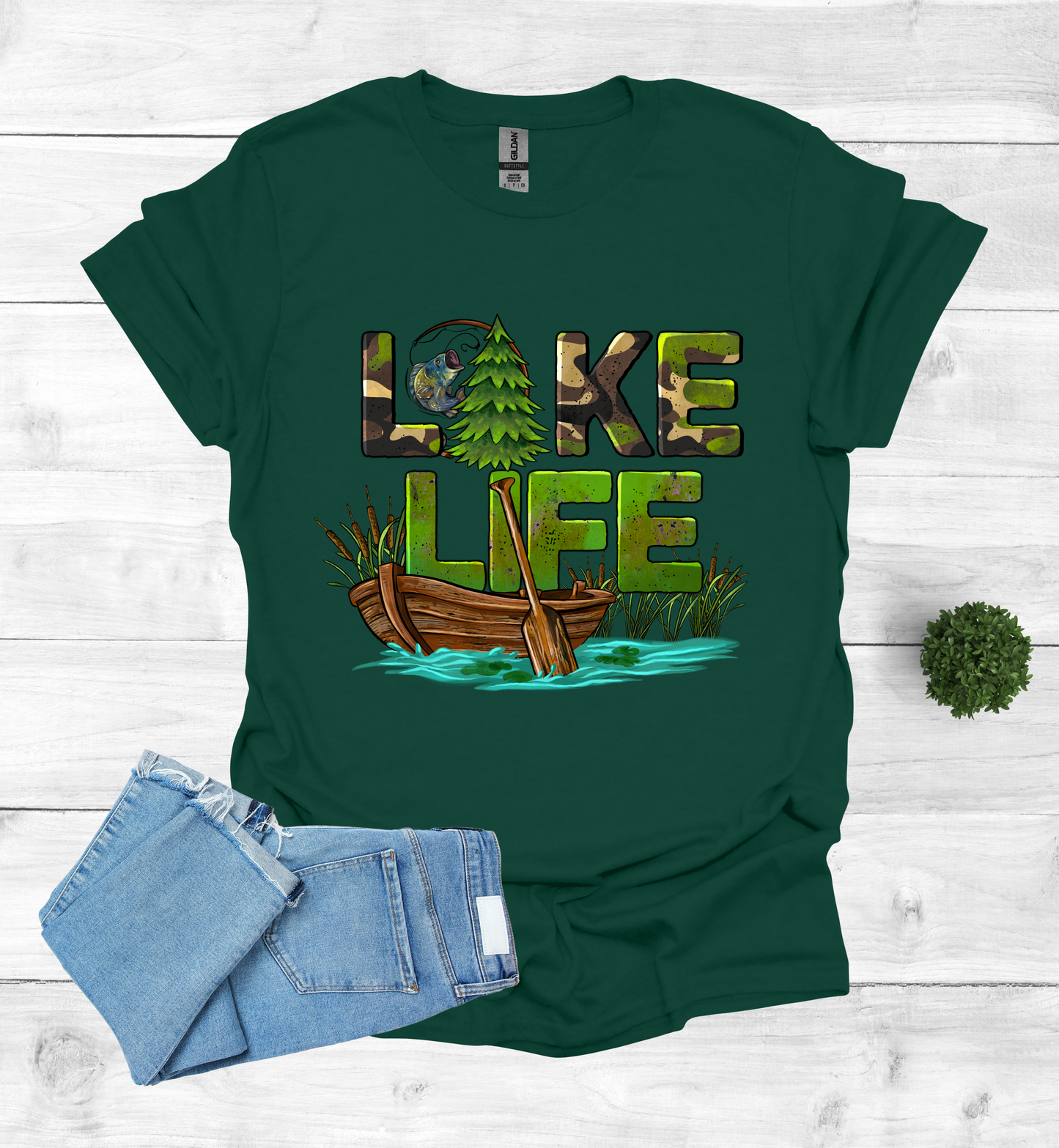 Lake Life with boat and paddle Shirt