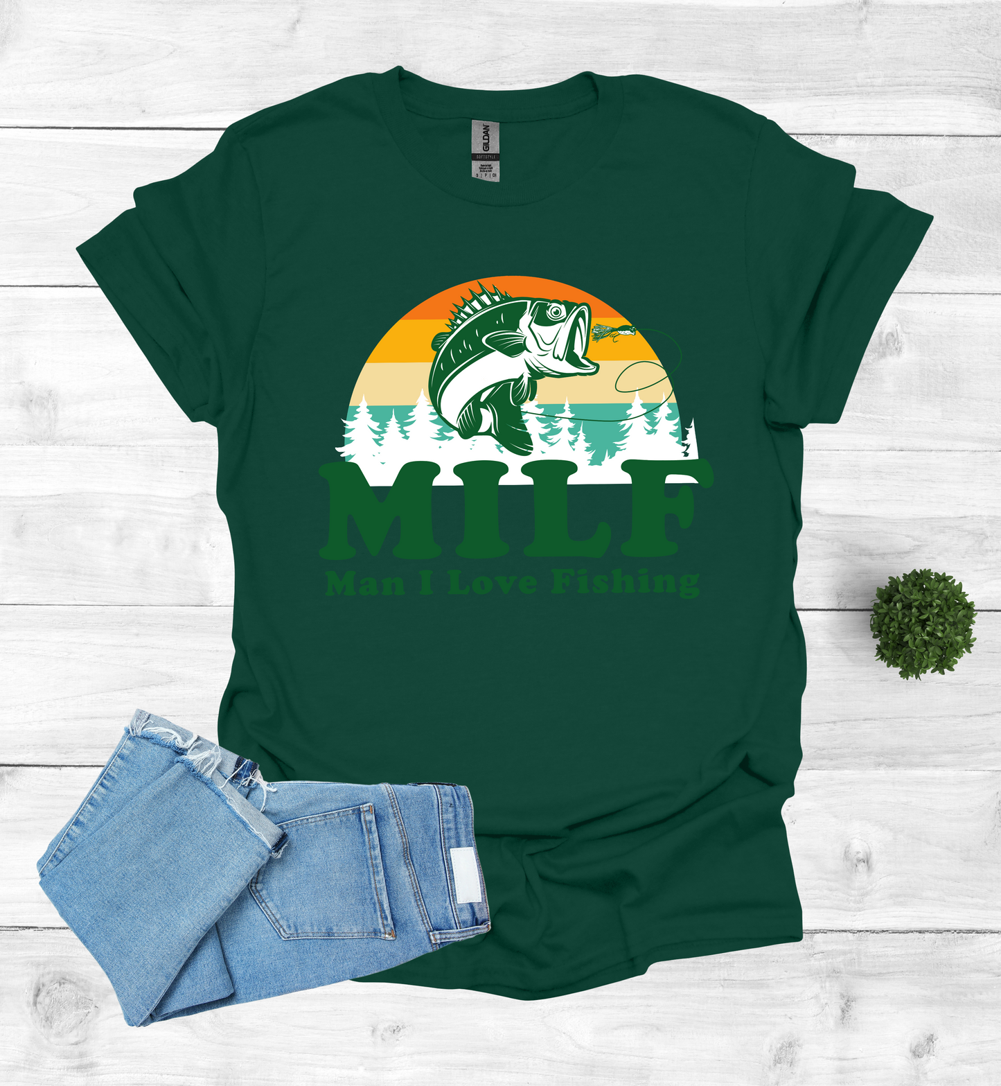 Vintage design MILF man I love fishing