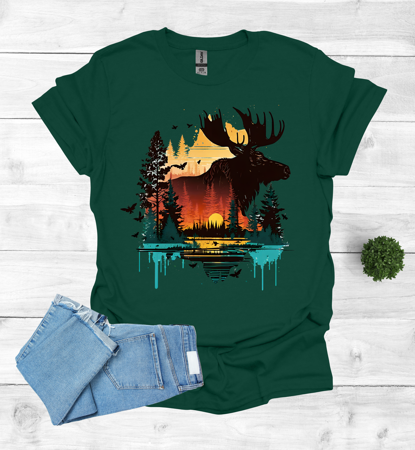 Colorful Moose T-Shirt