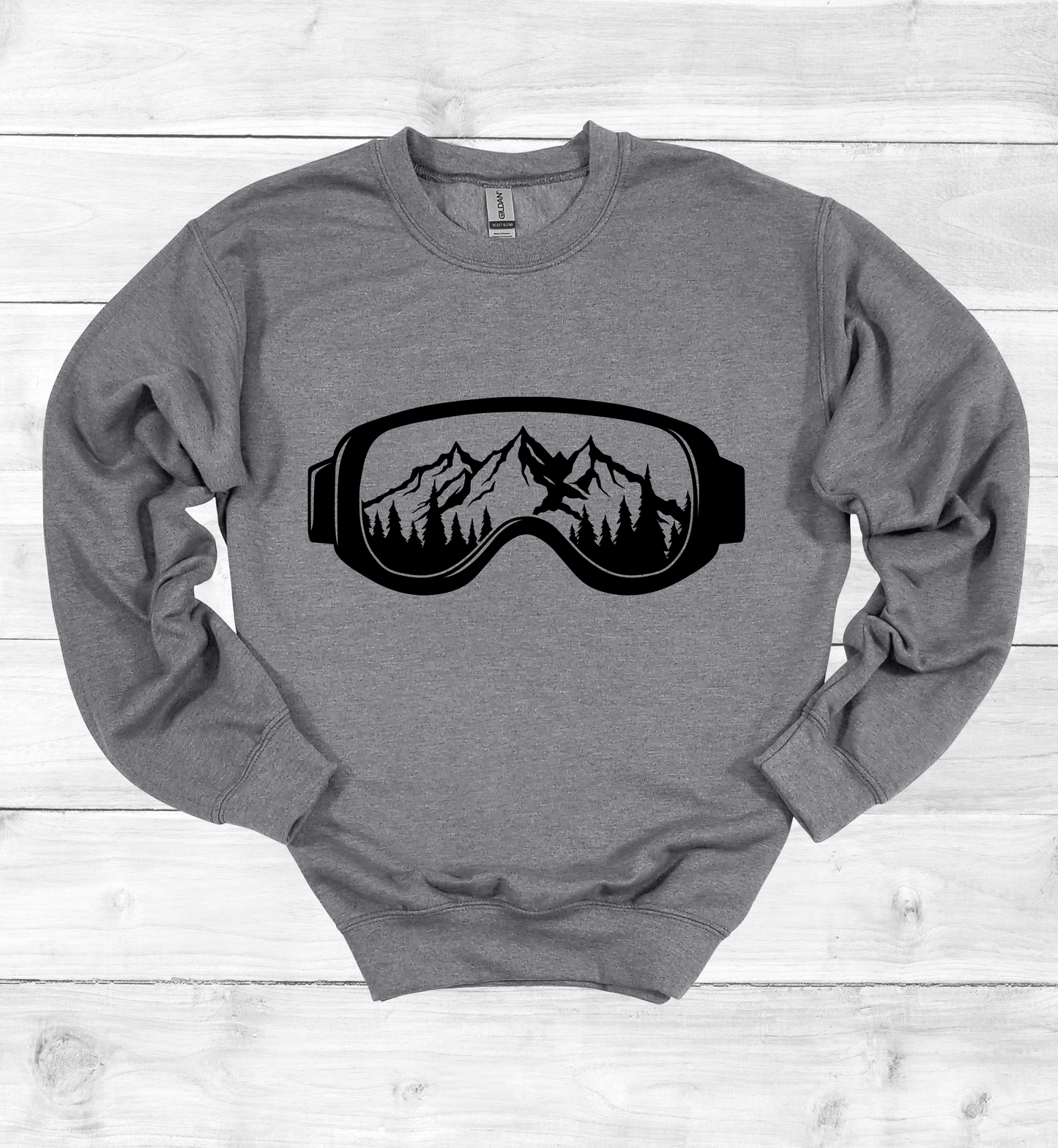 Snow Goggles Mountain Scene Sweatshirt