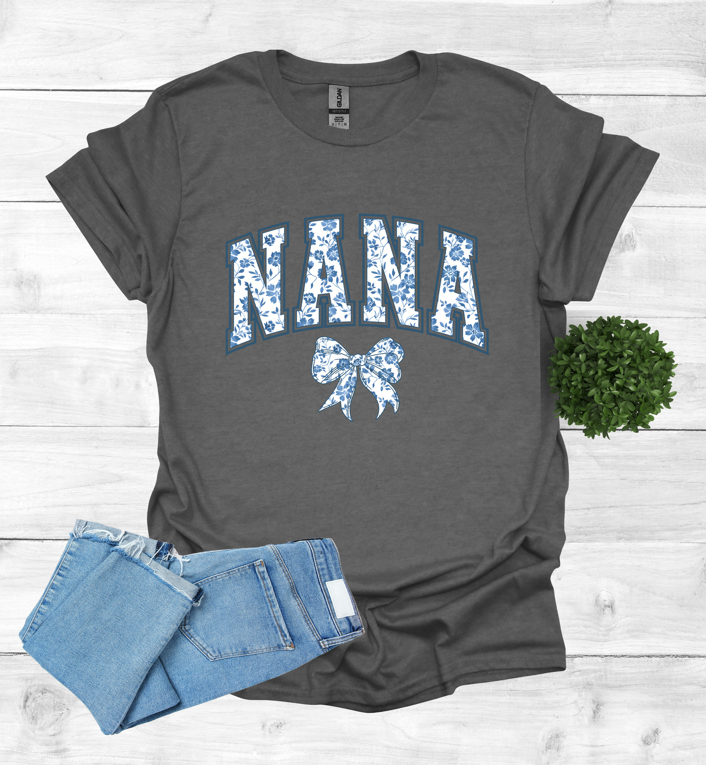 Nana Chinoiserie Blue Coquette T-Shirt