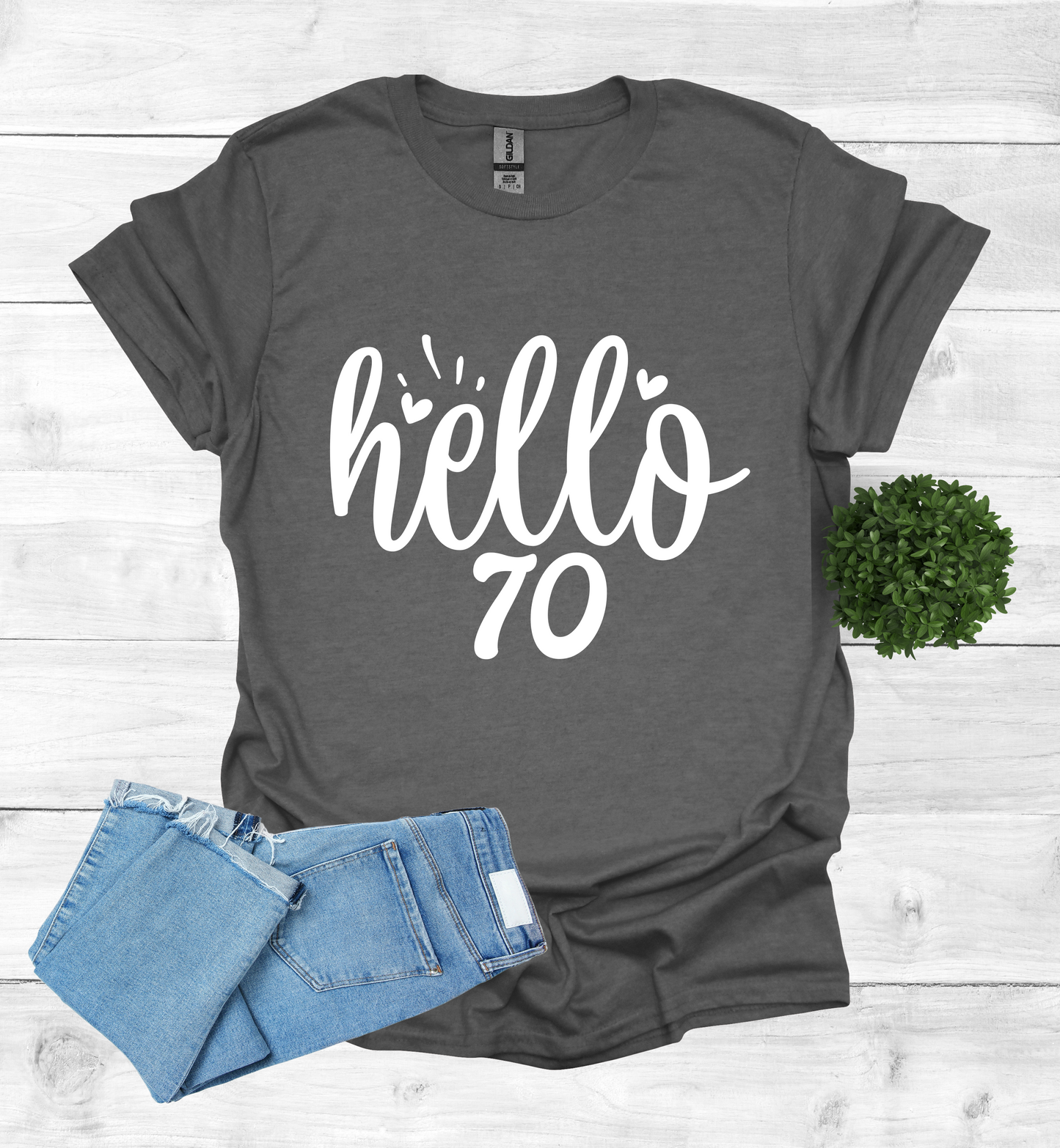 Hello 70 Birthday Shirt