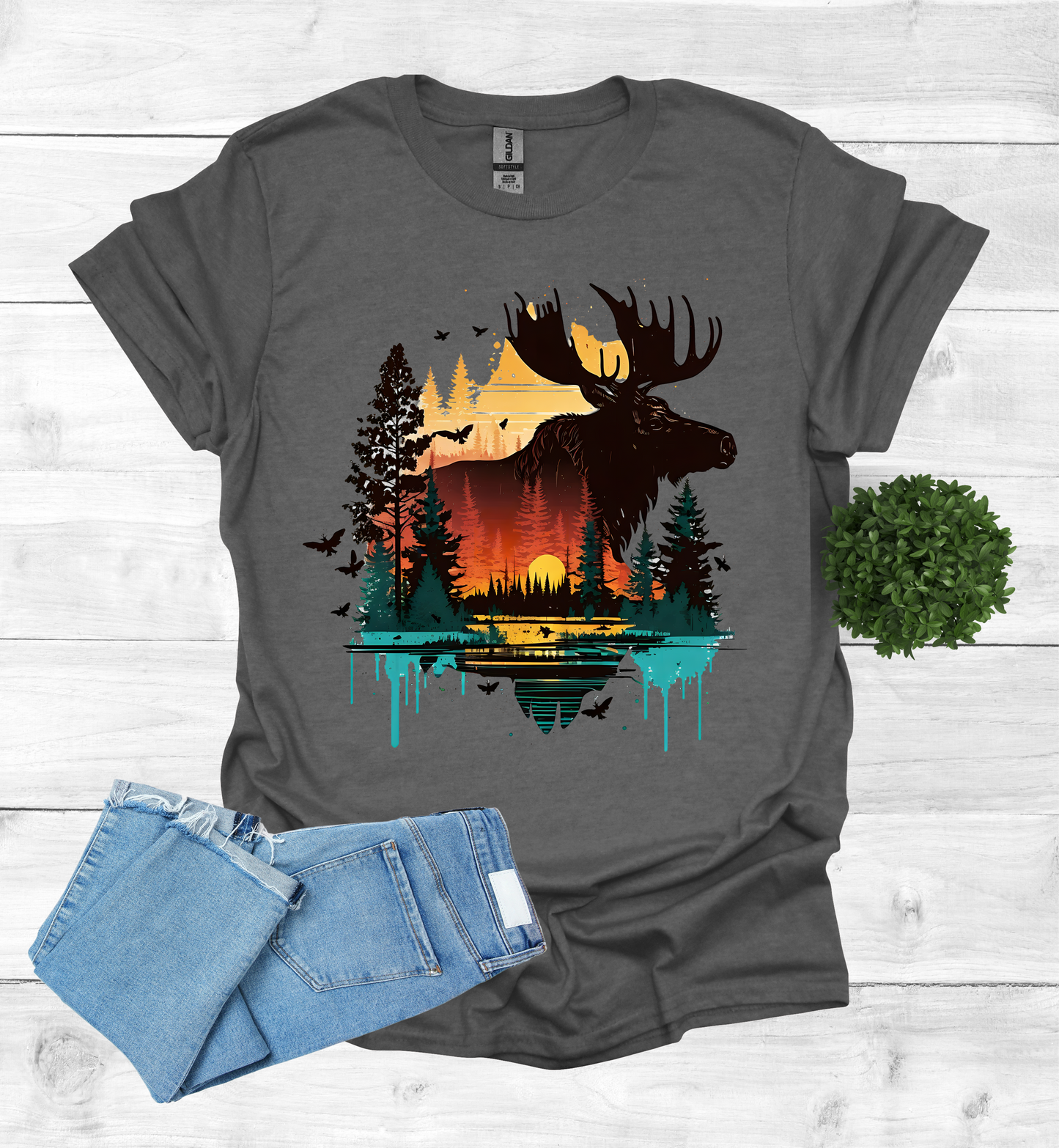 Colorful Moose T-Shirt