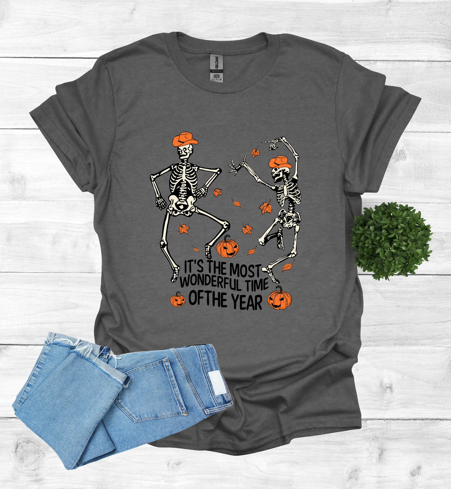 Halloween Skeletons dancing most wonderful time of Year