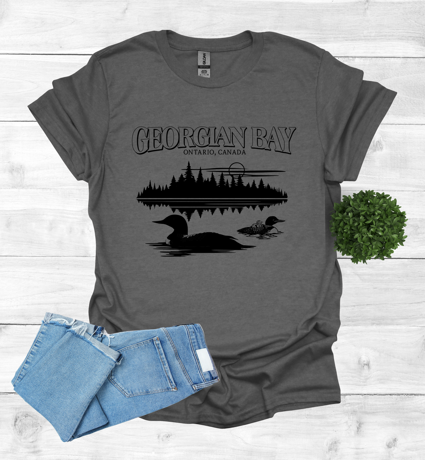 Georgian Bay with Loons T-Shirt