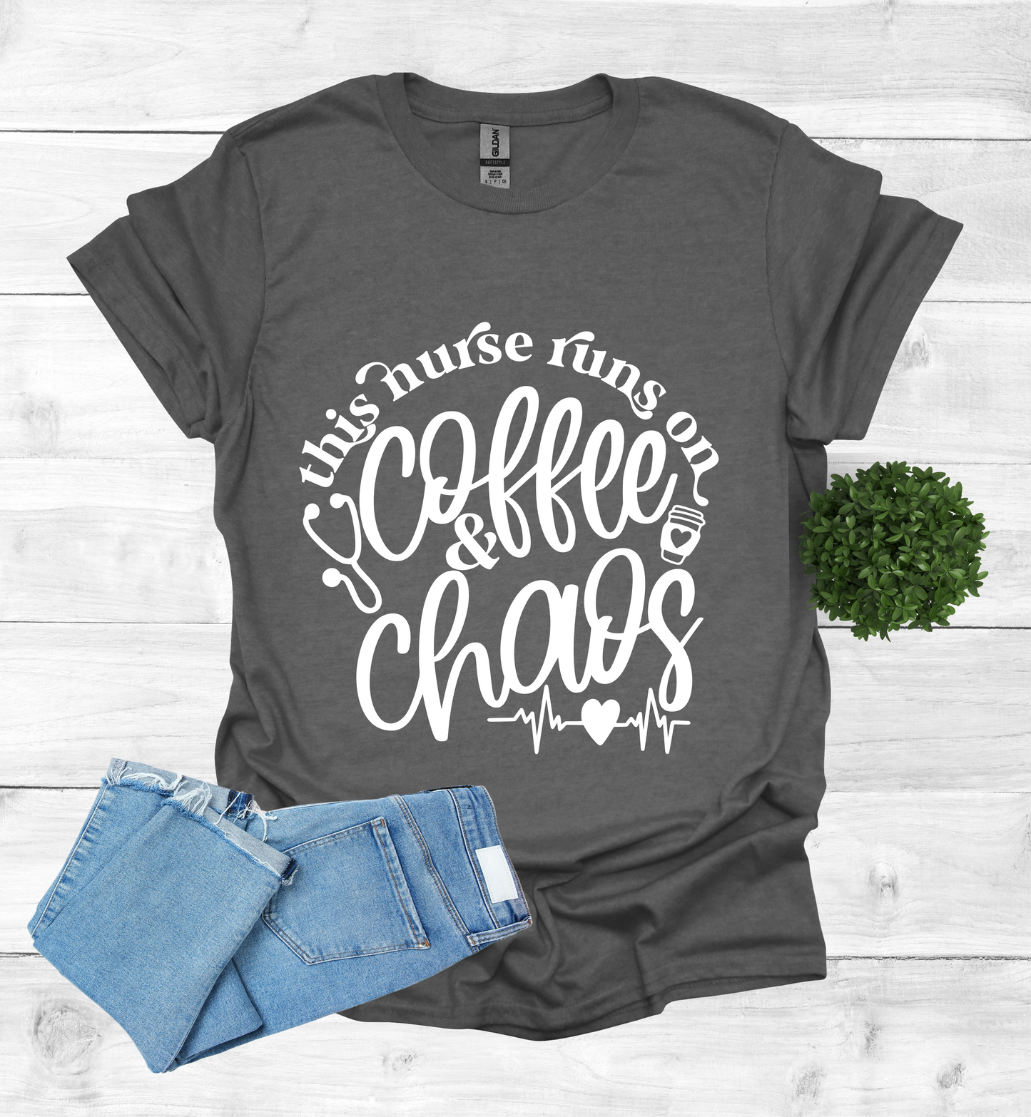 This Nurse Runs on Coffee and Chaos Shirt