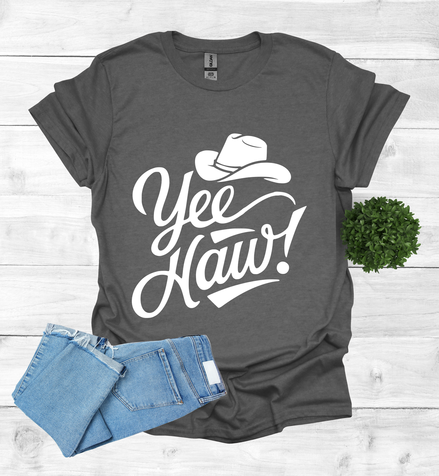 YEE HAW With A Cowboy Hat Shirt