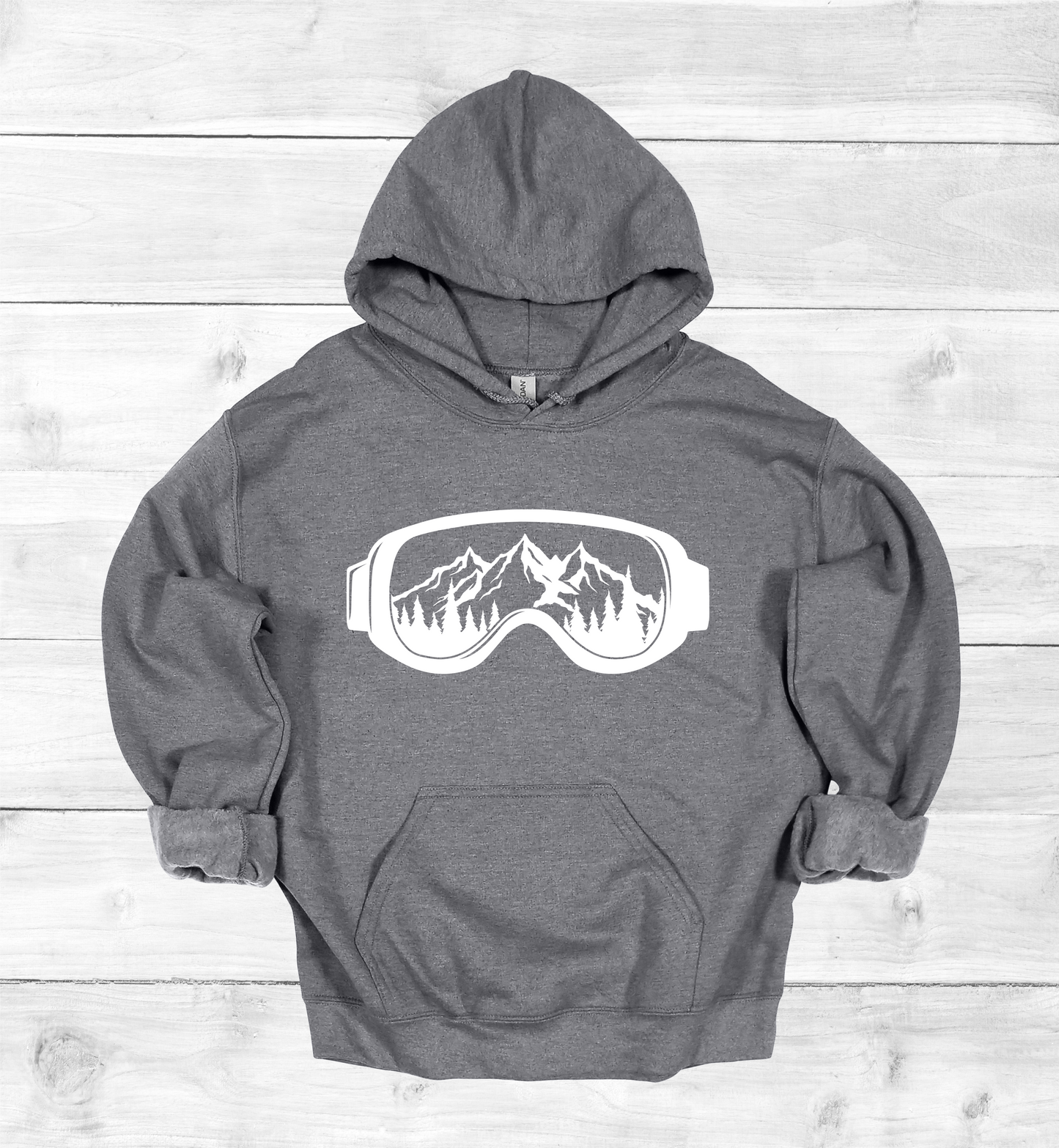 Snow Goggles Mountain Scene Hoodie