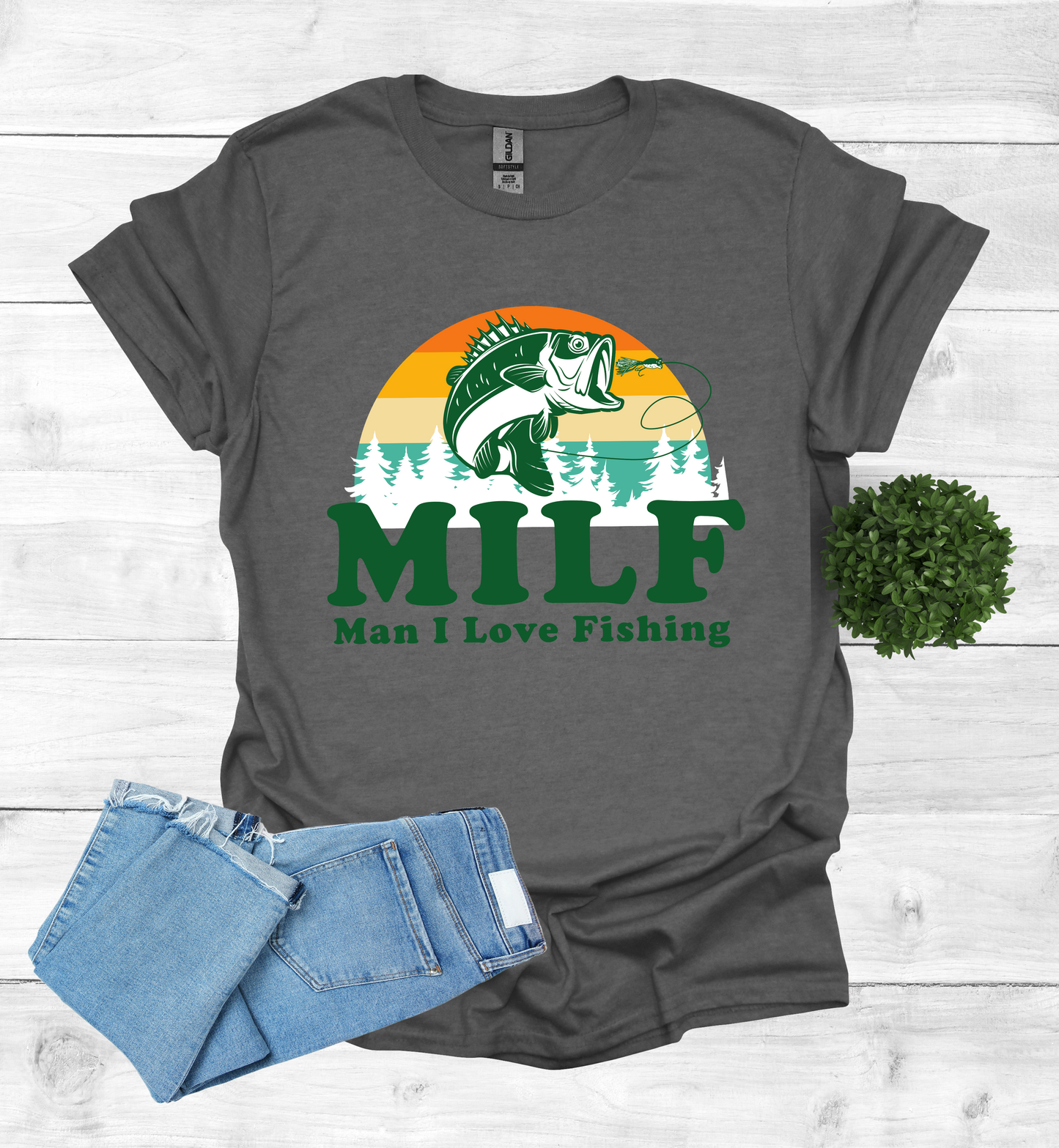 Vintage design MILF man I love fishing