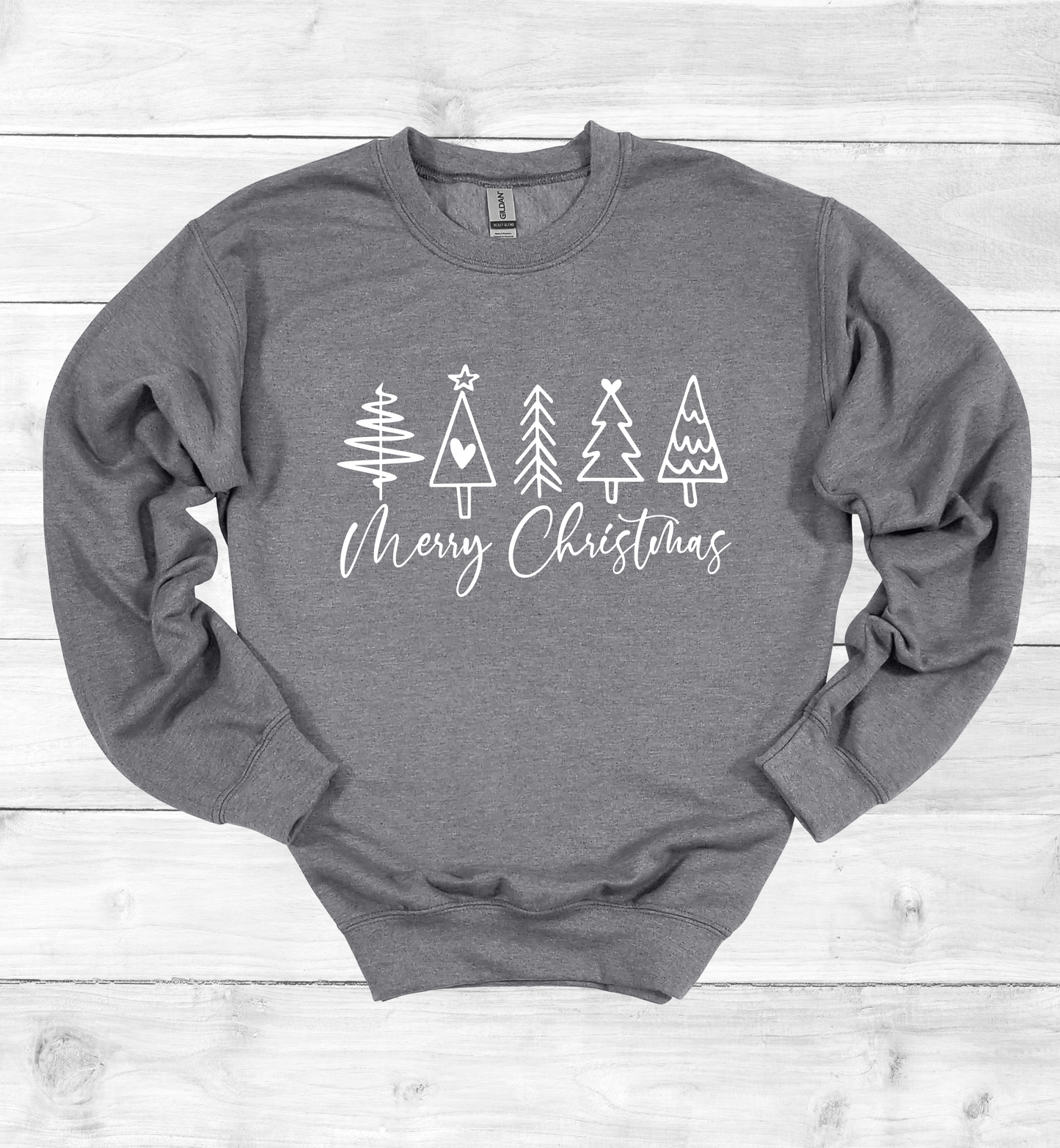 Merry Christmas and Trees Sweatshirt