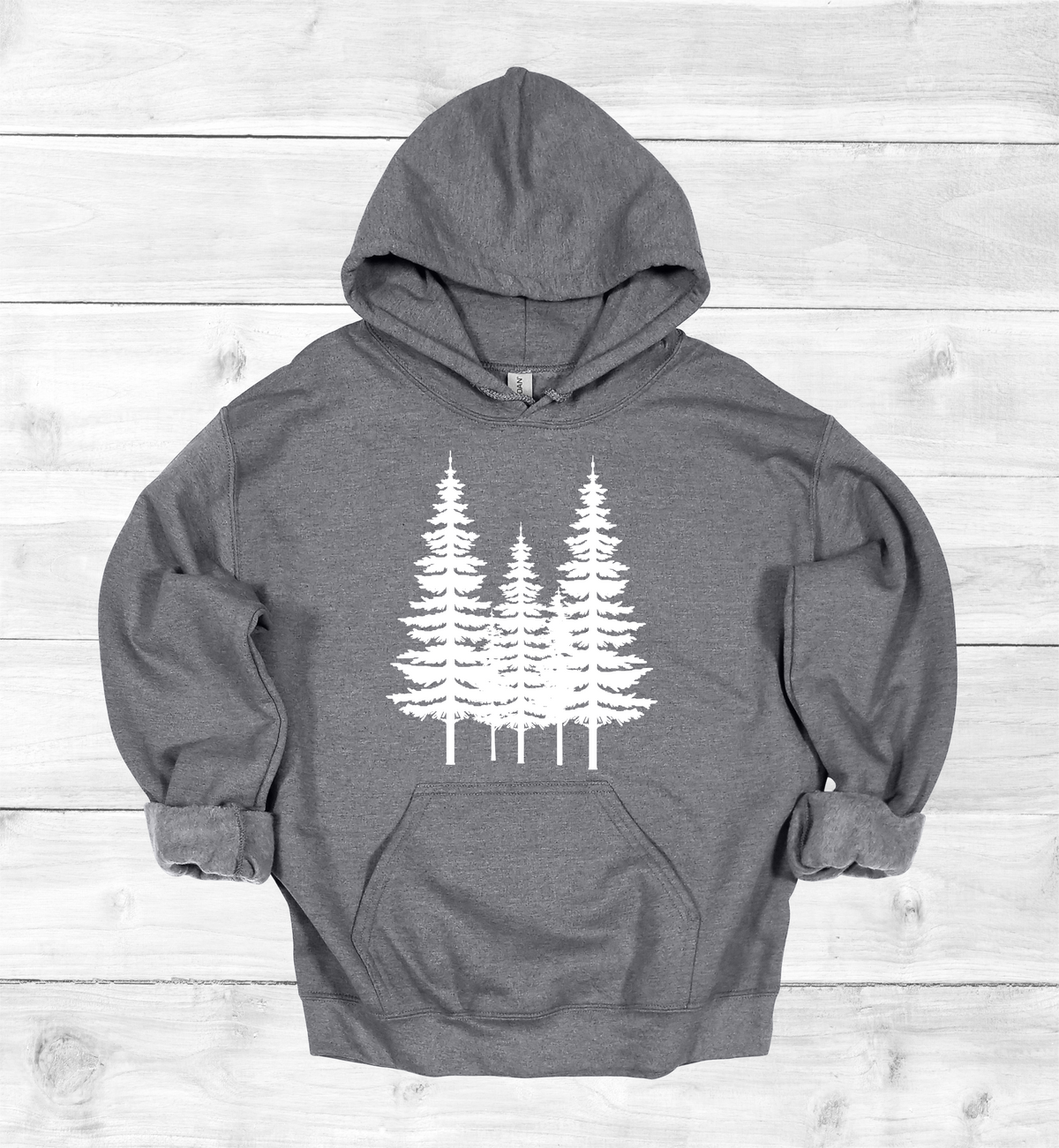 Forest Pine trees and single tree on the arms Sweatshirt