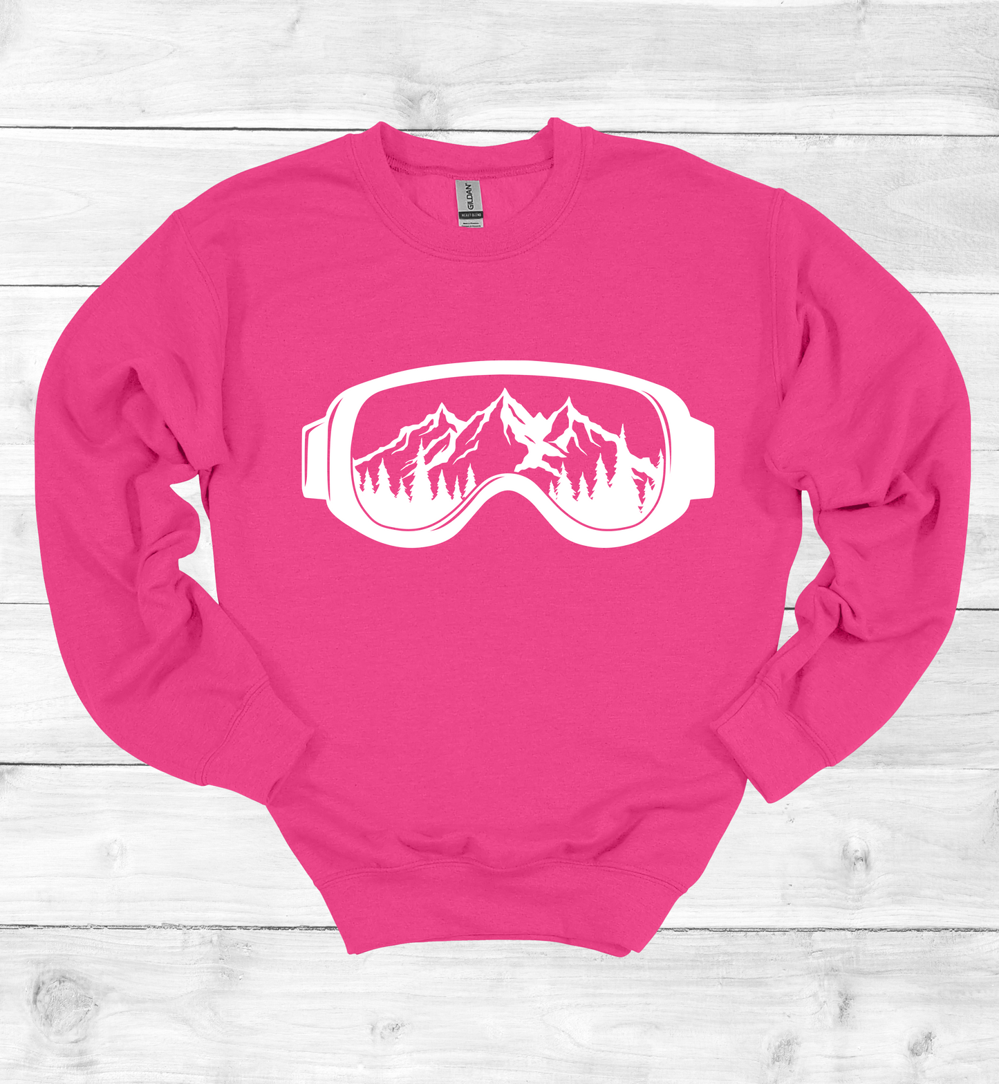 Snow Goggles Mountain Scene Sweatshirt