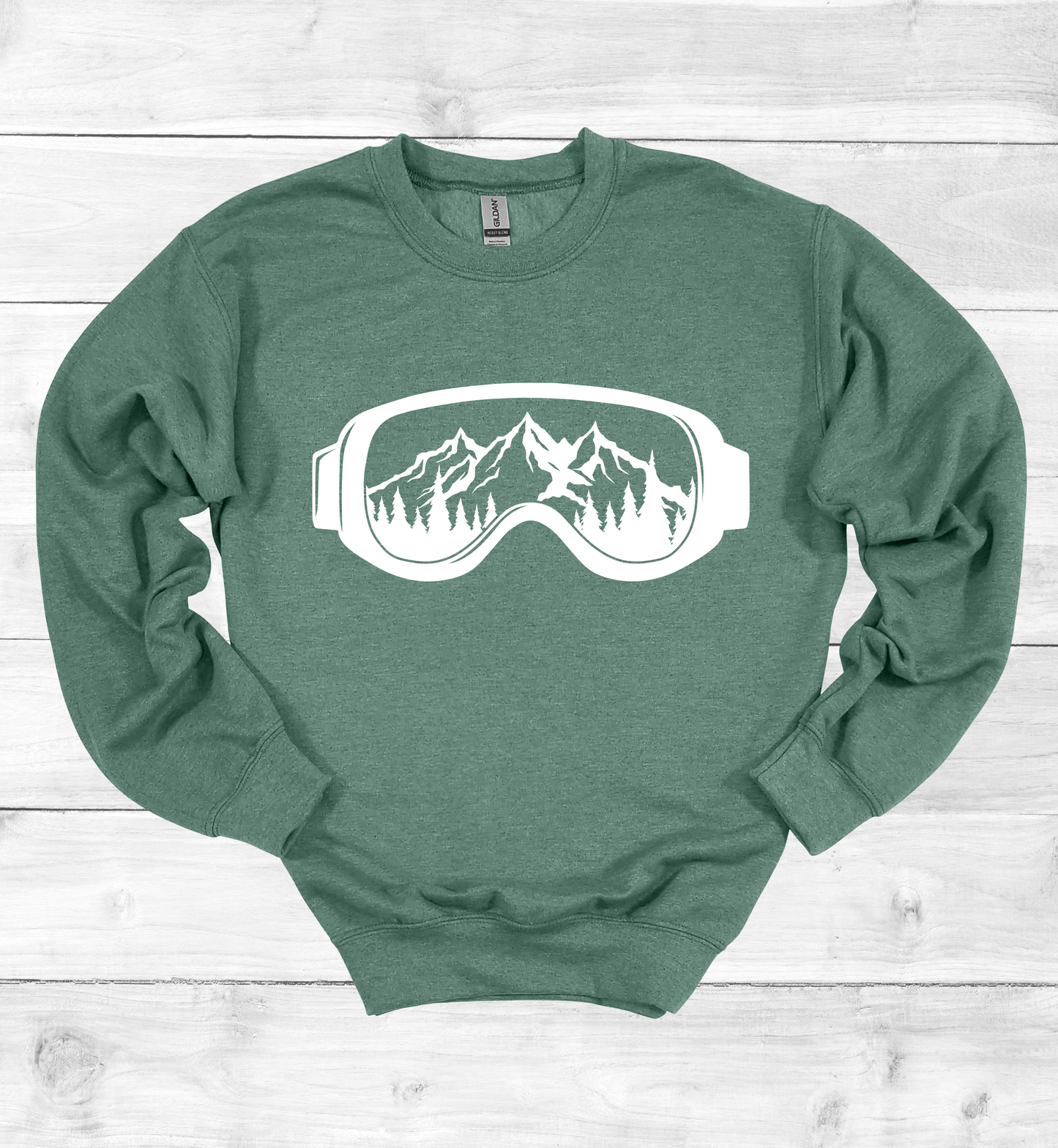 Snow Goggles Mountain Scene Sweatshirt