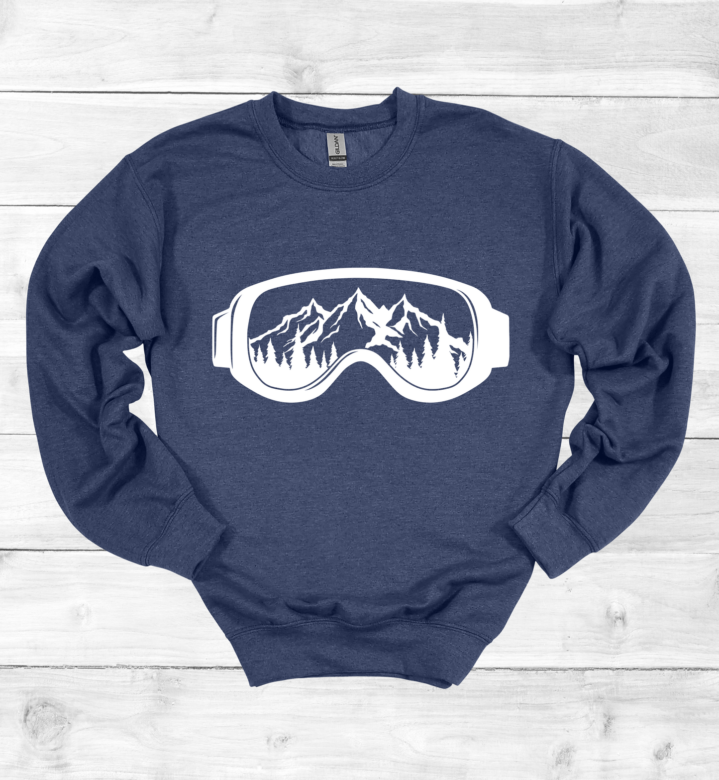 Snow Goggles Mountain Scene Sweatshirt