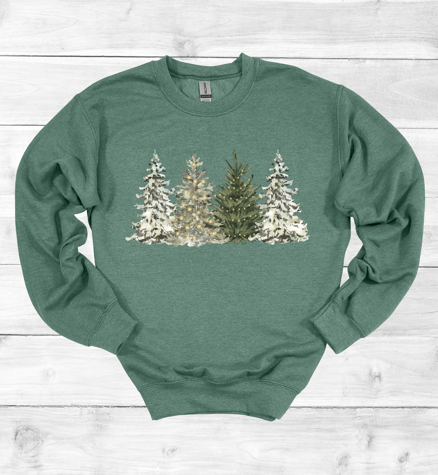 Water Color Christmas Trees Sweatshirt