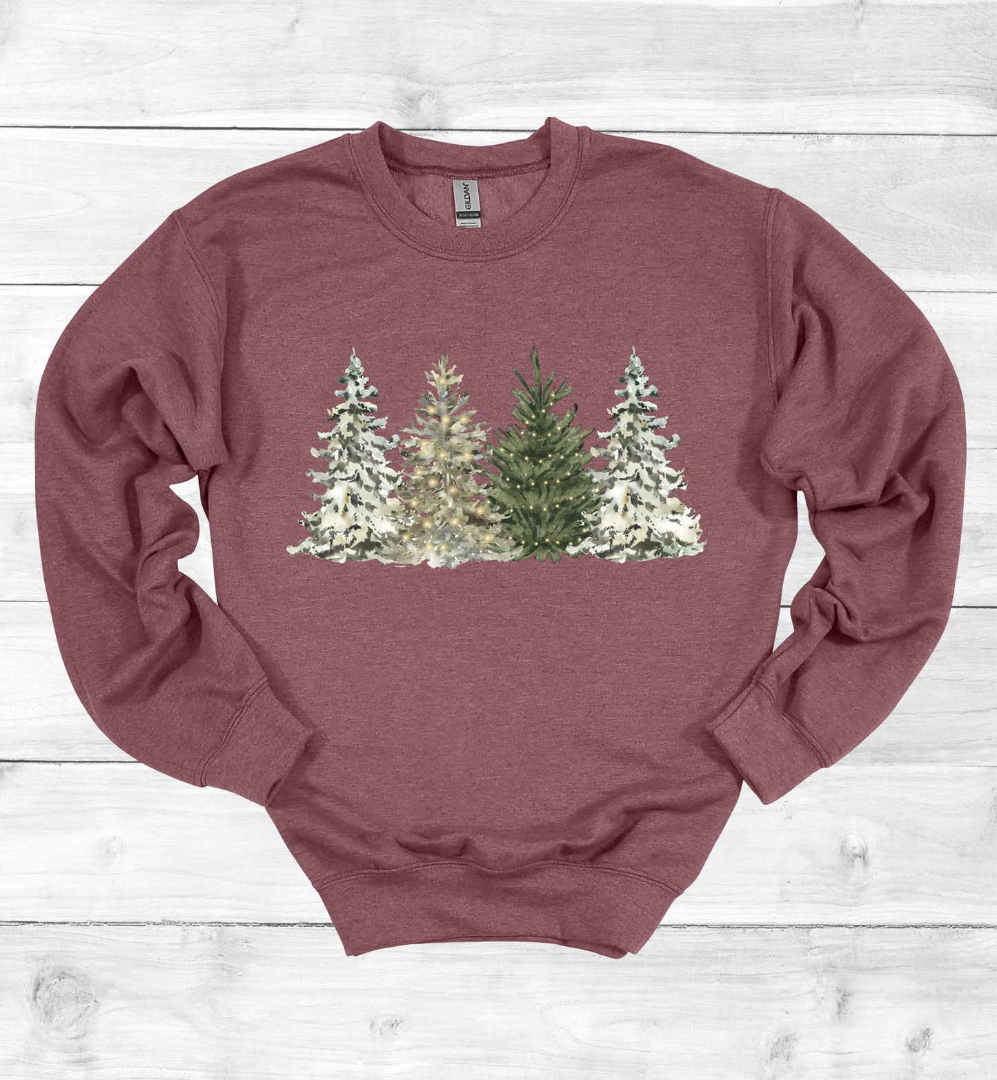 Water Color Christmas Trees Sweatshirt