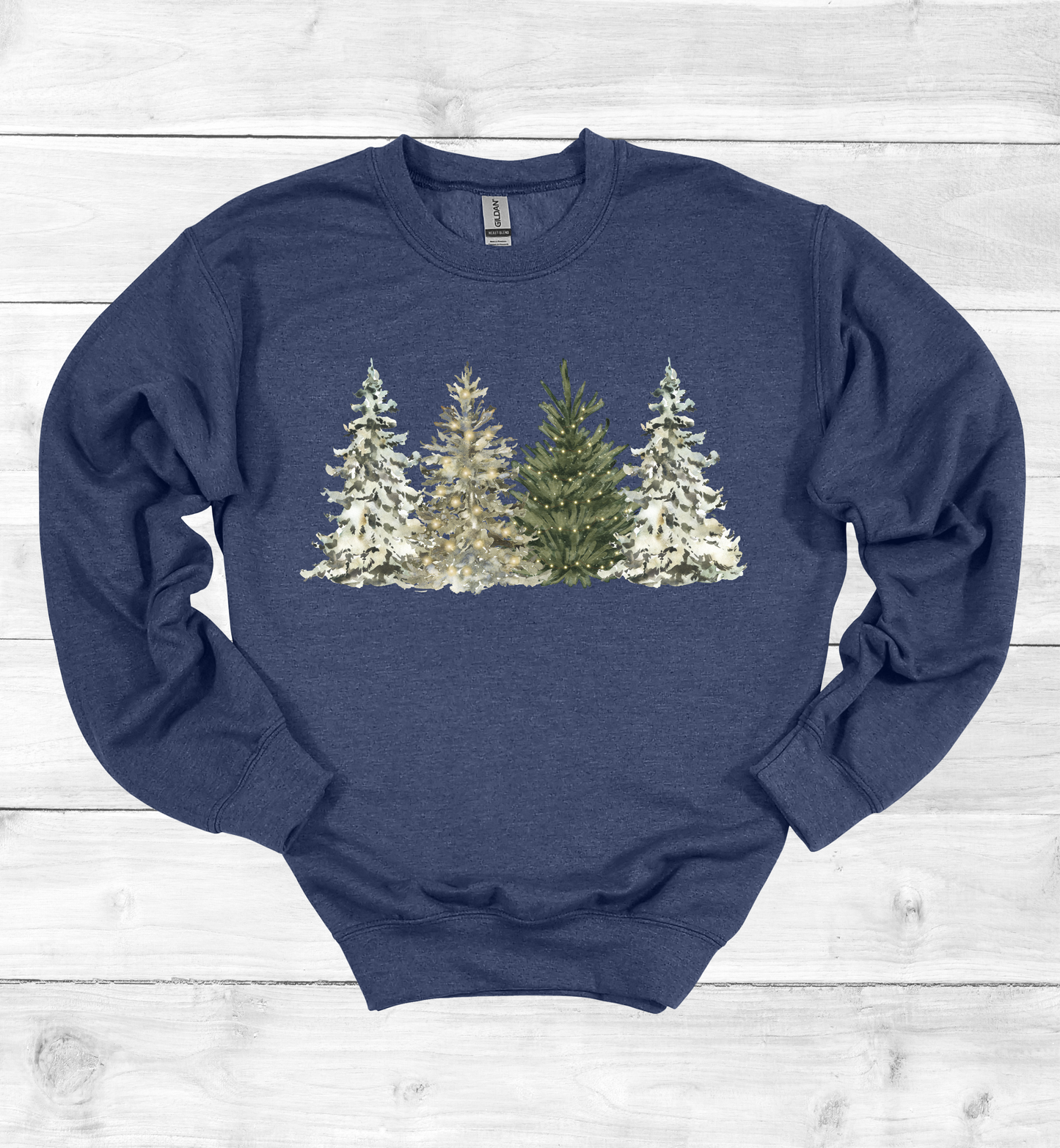 Water Color Christmas Trees Sweatshirt