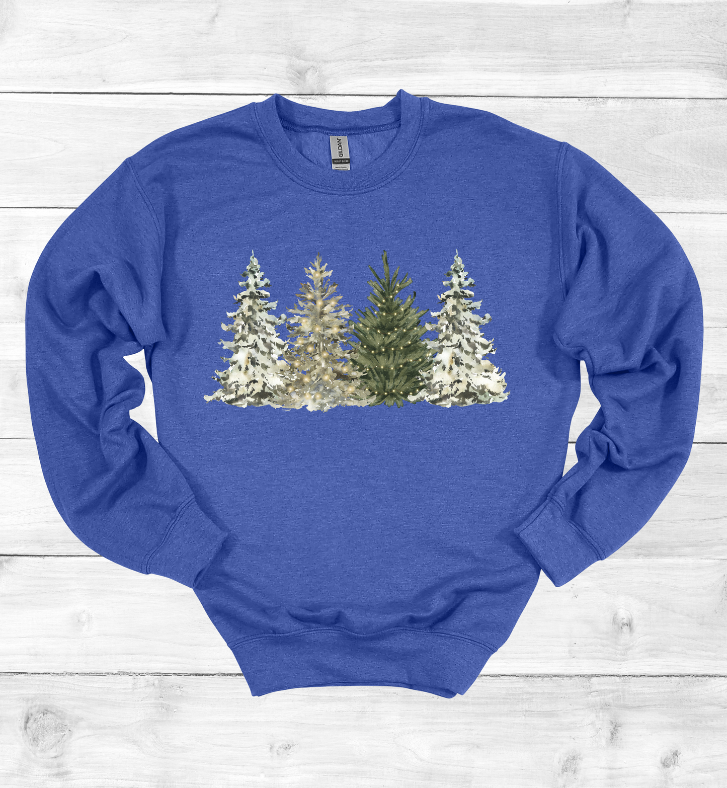 Water Color Christmas Trees Sweatshirt